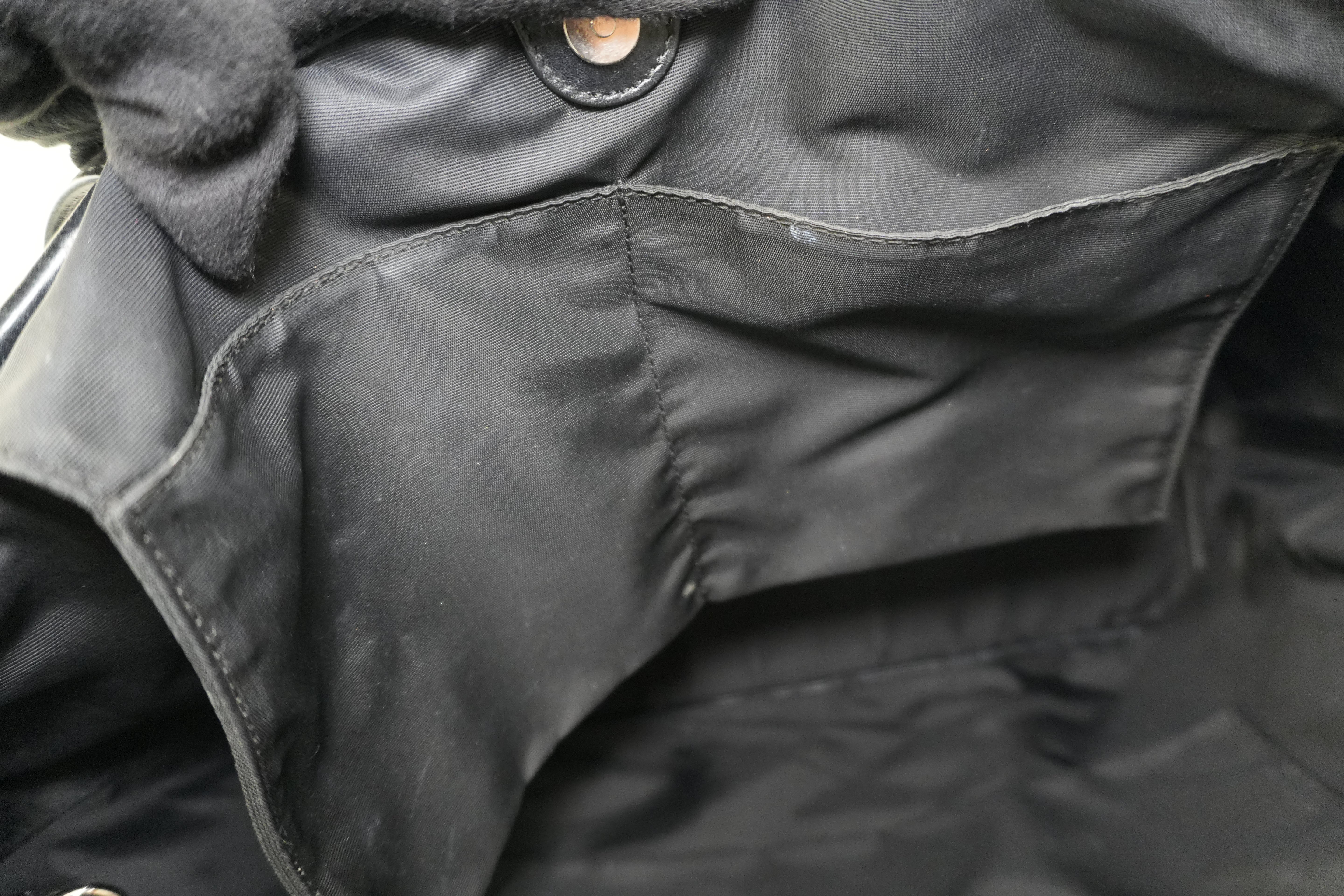 Pre-owned Christian Dior Nylon Panarea Tote Bag Black Used