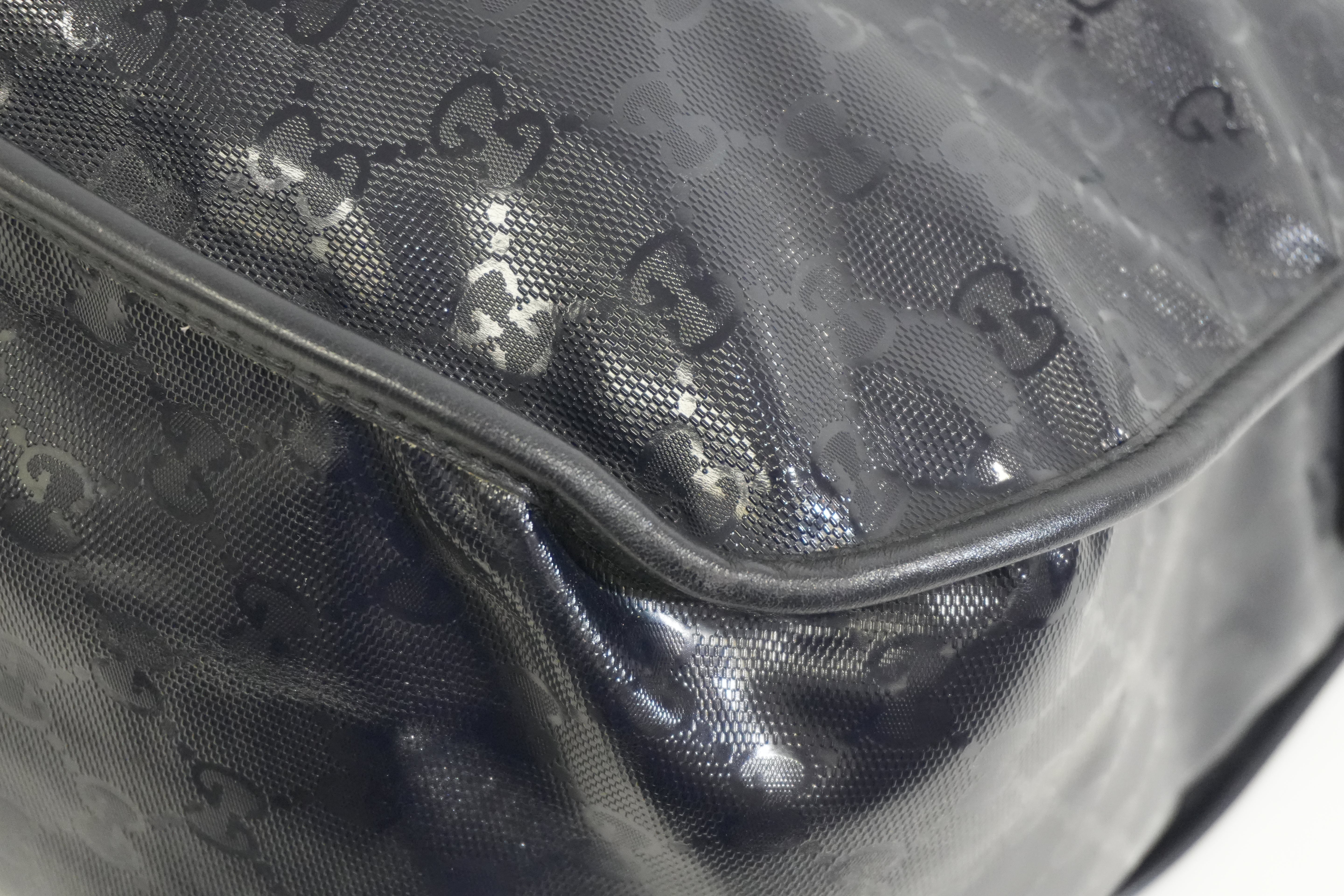 Pre-owned Gucci Guccisima Messenger Bag Navy Blue