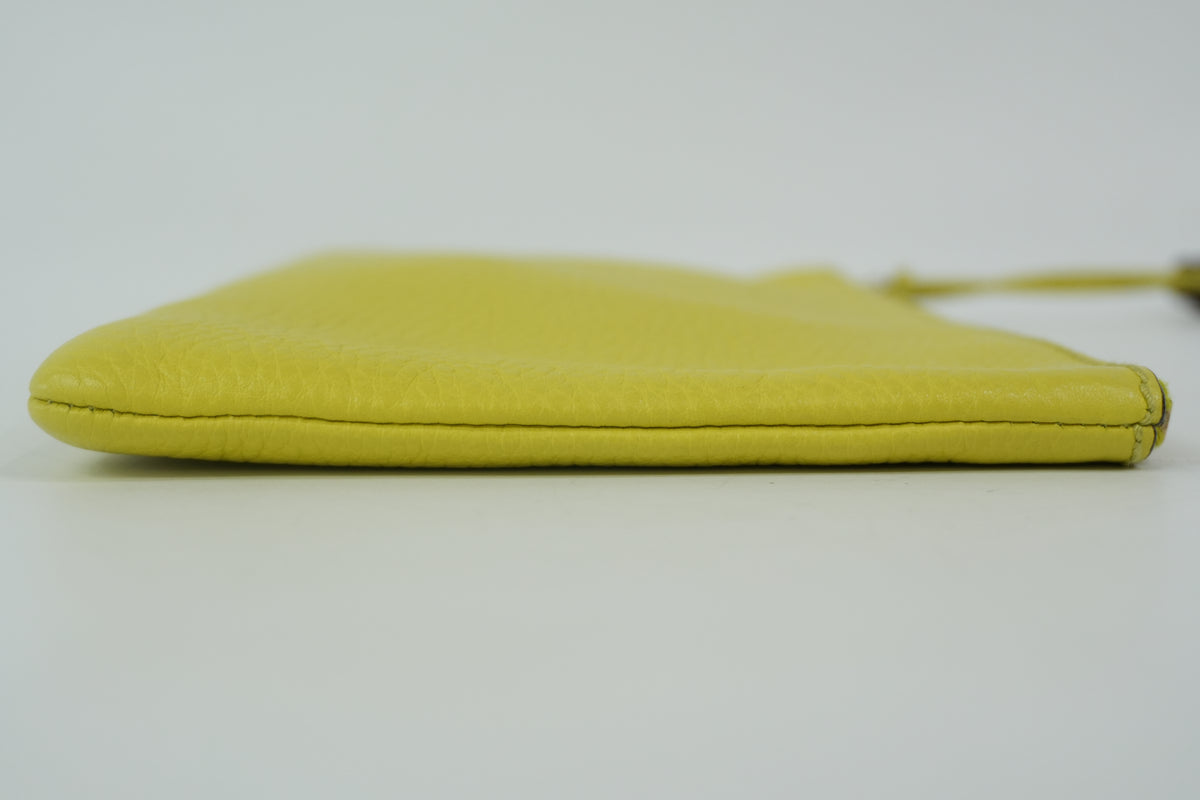 Pre-owned Gucci Bamboo Clutch Neon Green