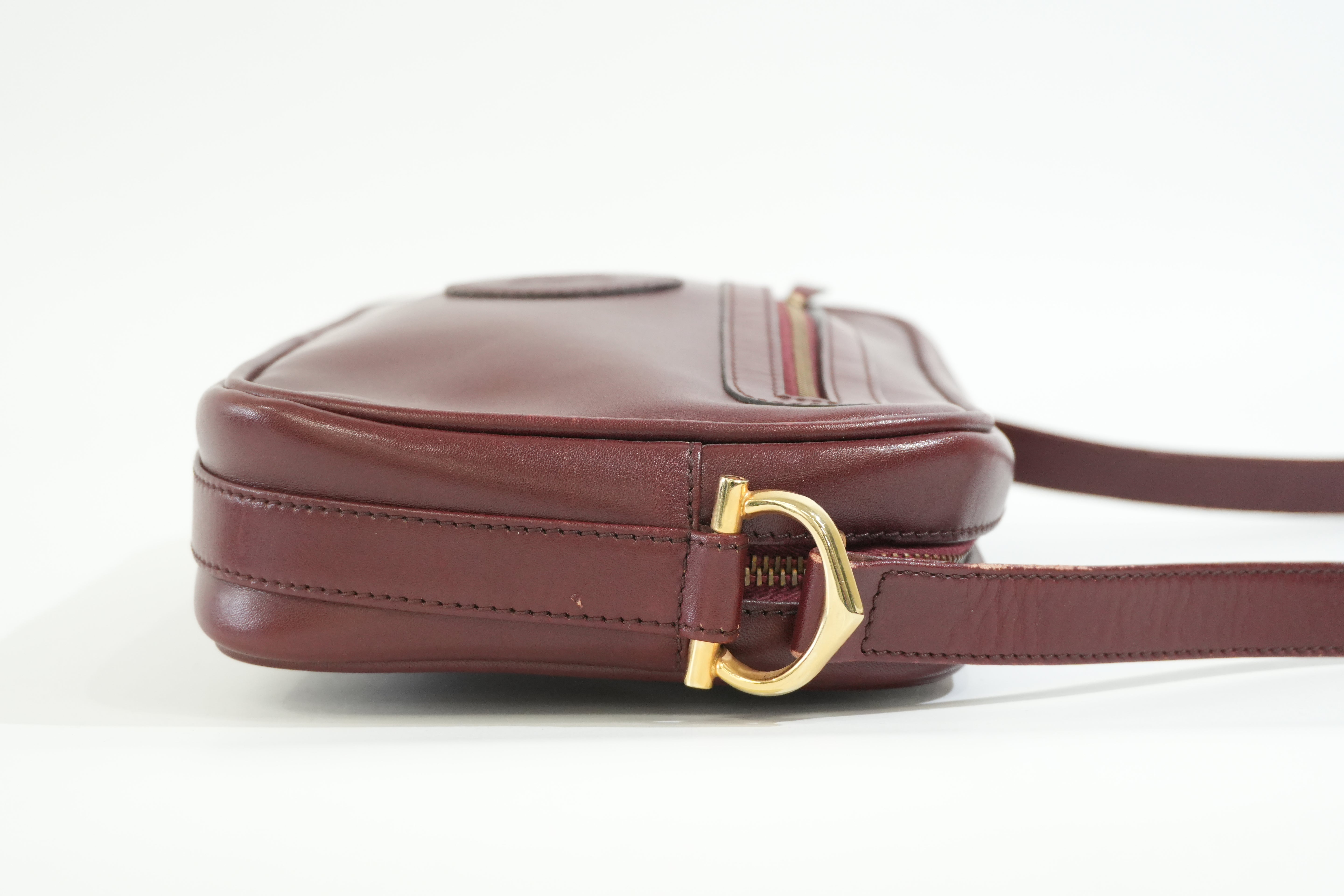 Pre-owned Cartier Crossbody Bag Burgundy