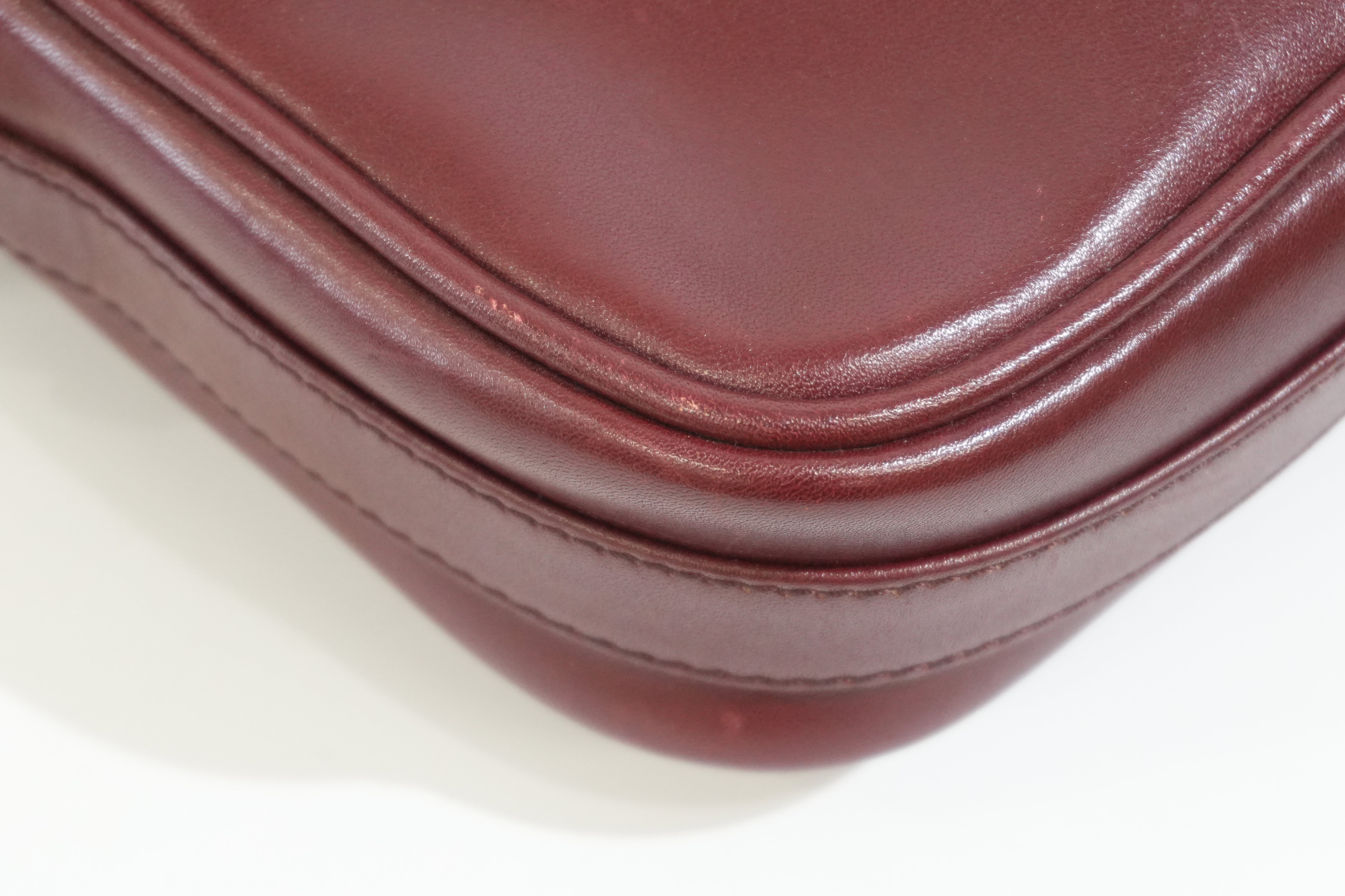 Pre-owned Cartier Crossbody Bag Burgundy