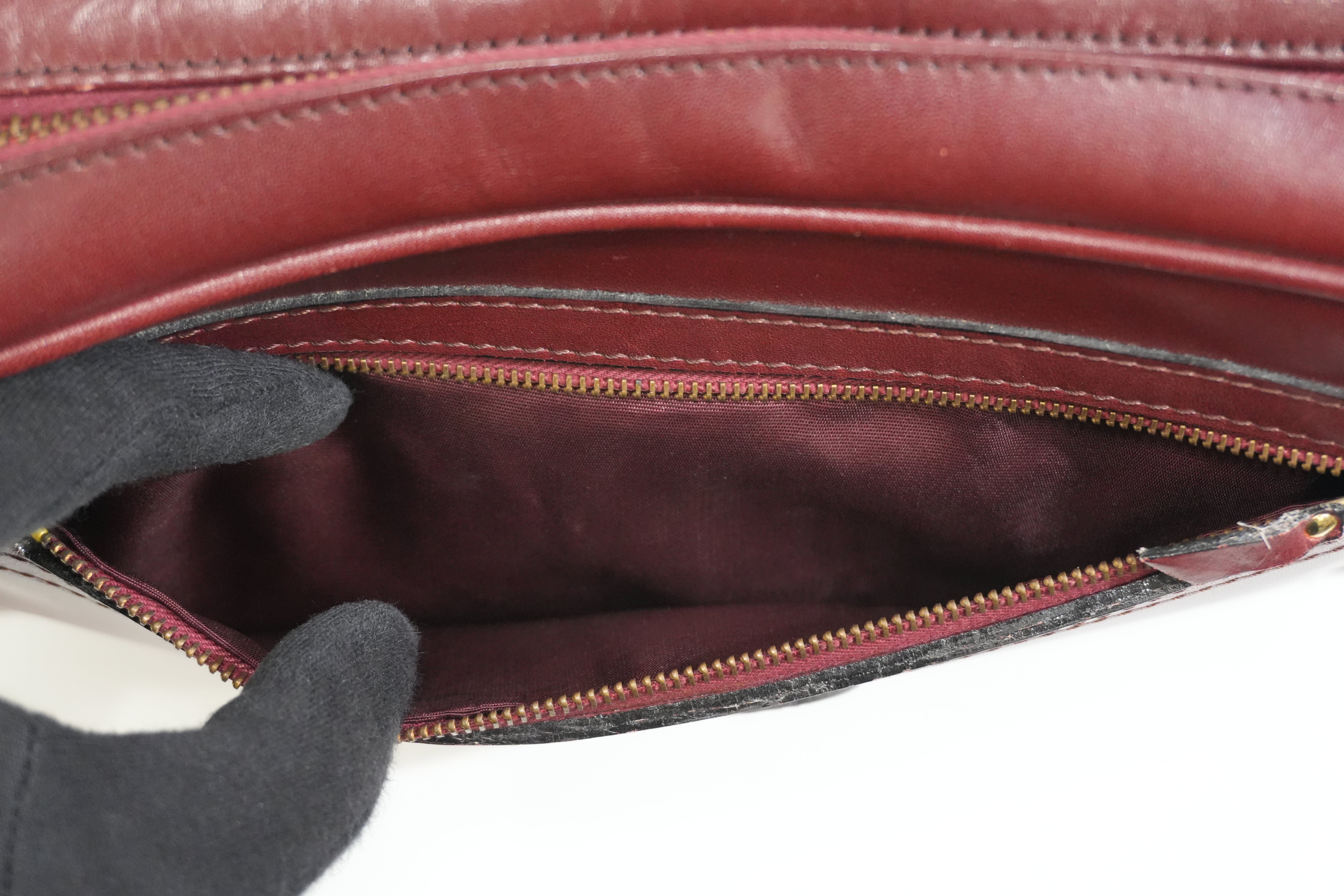 Pre-owned Cartier Crossbody Bag Burgundy