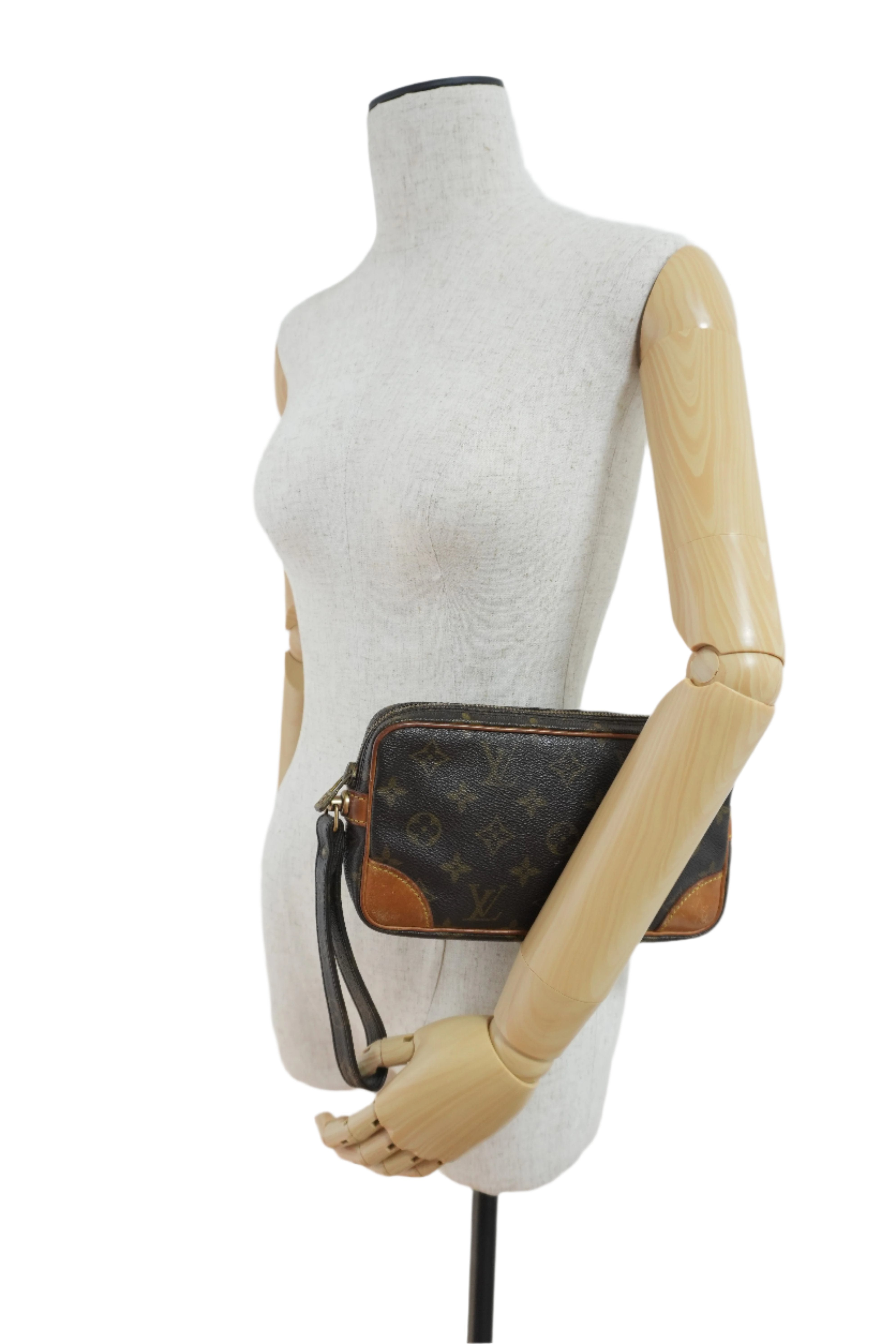 Louis Vuitton Marly Dragonne PM Clutch Brown Used