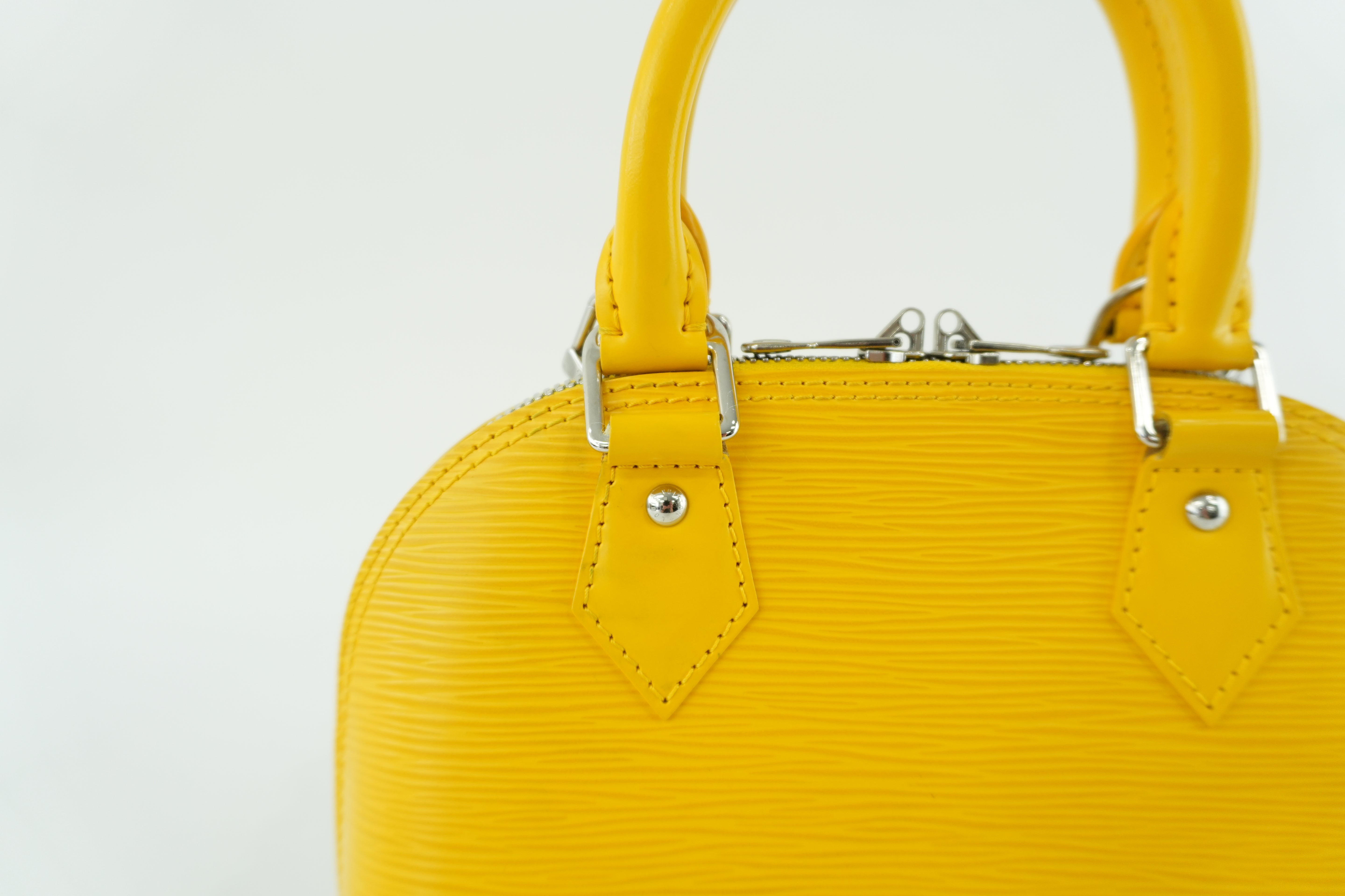 Louis Vuitton Alma BB Epi Yellow Used
