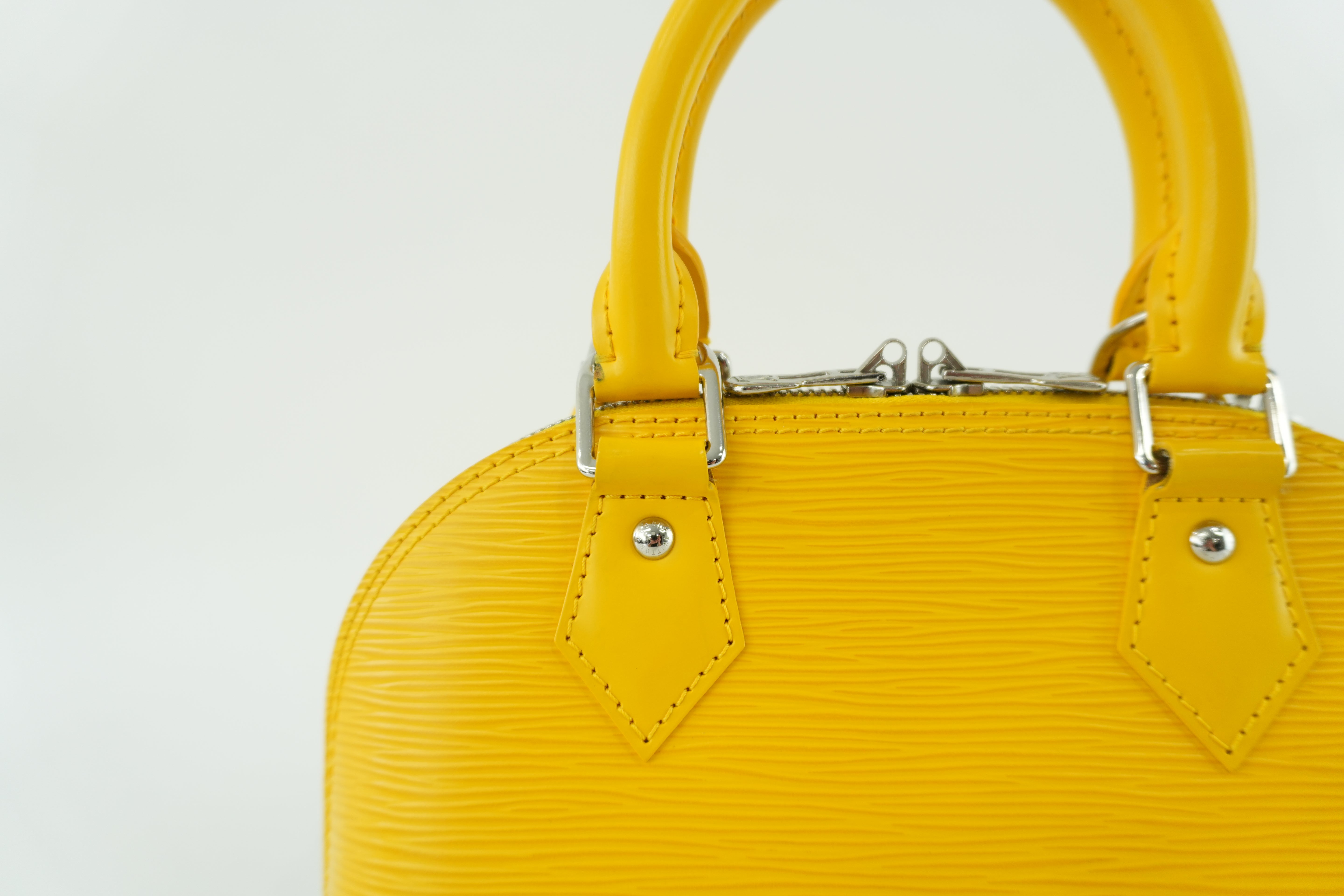 Louis Vuitton Alma BB Epi Yellow Used