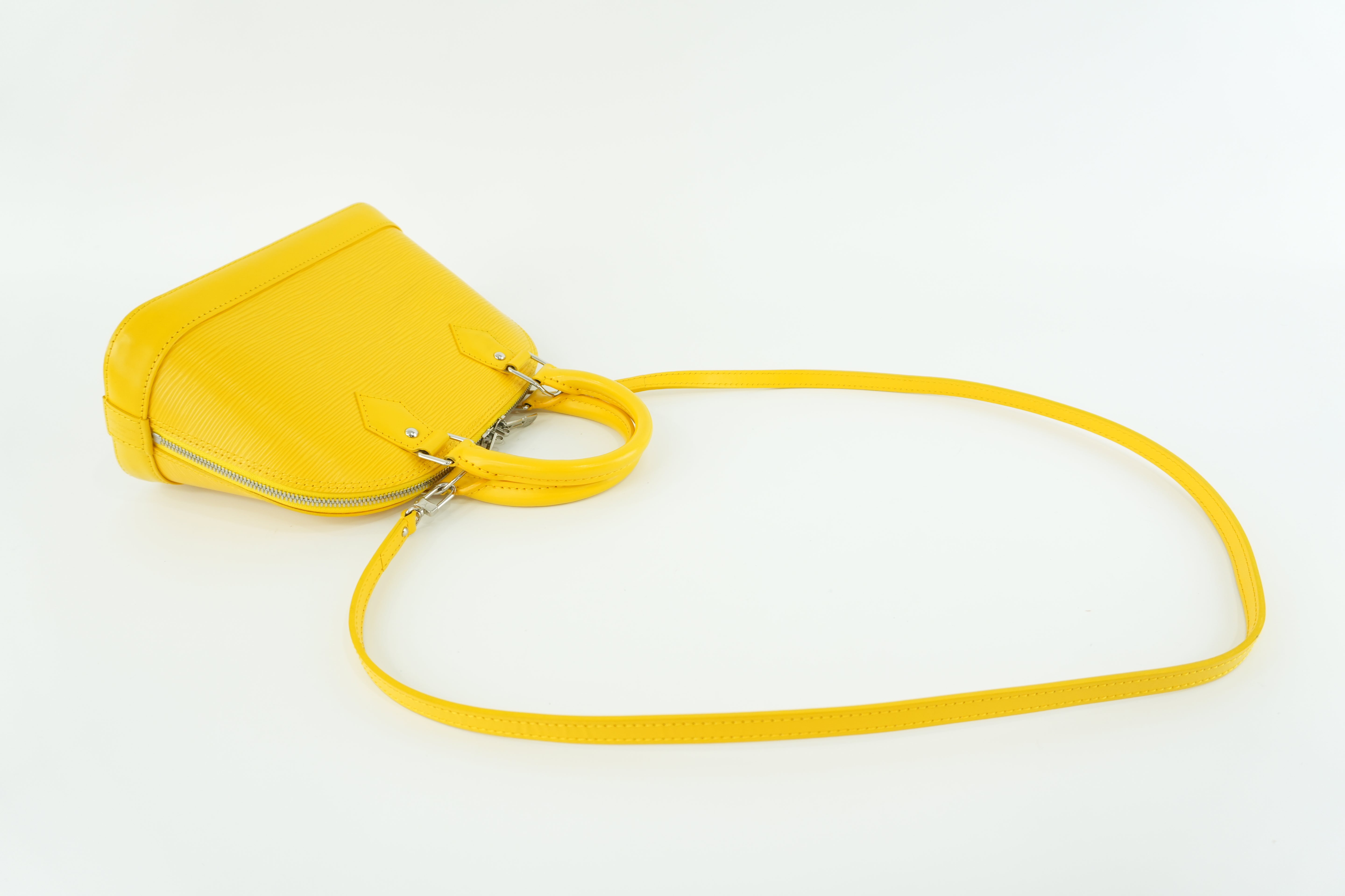 Louis Vuitton Alma BB Epi Yellow Used
