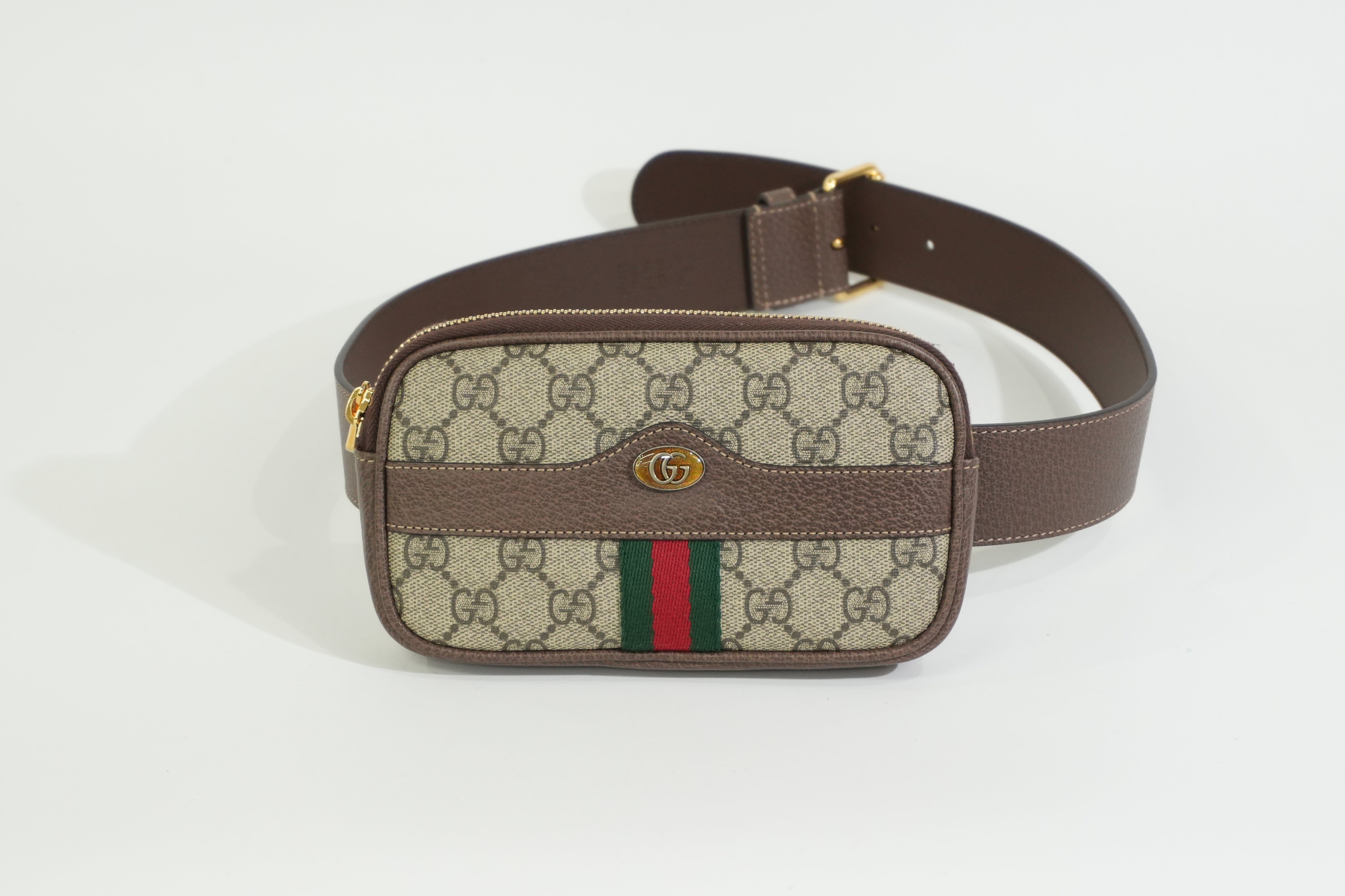 Pre-owned Gucci Ophidia Belt Bag Size 85