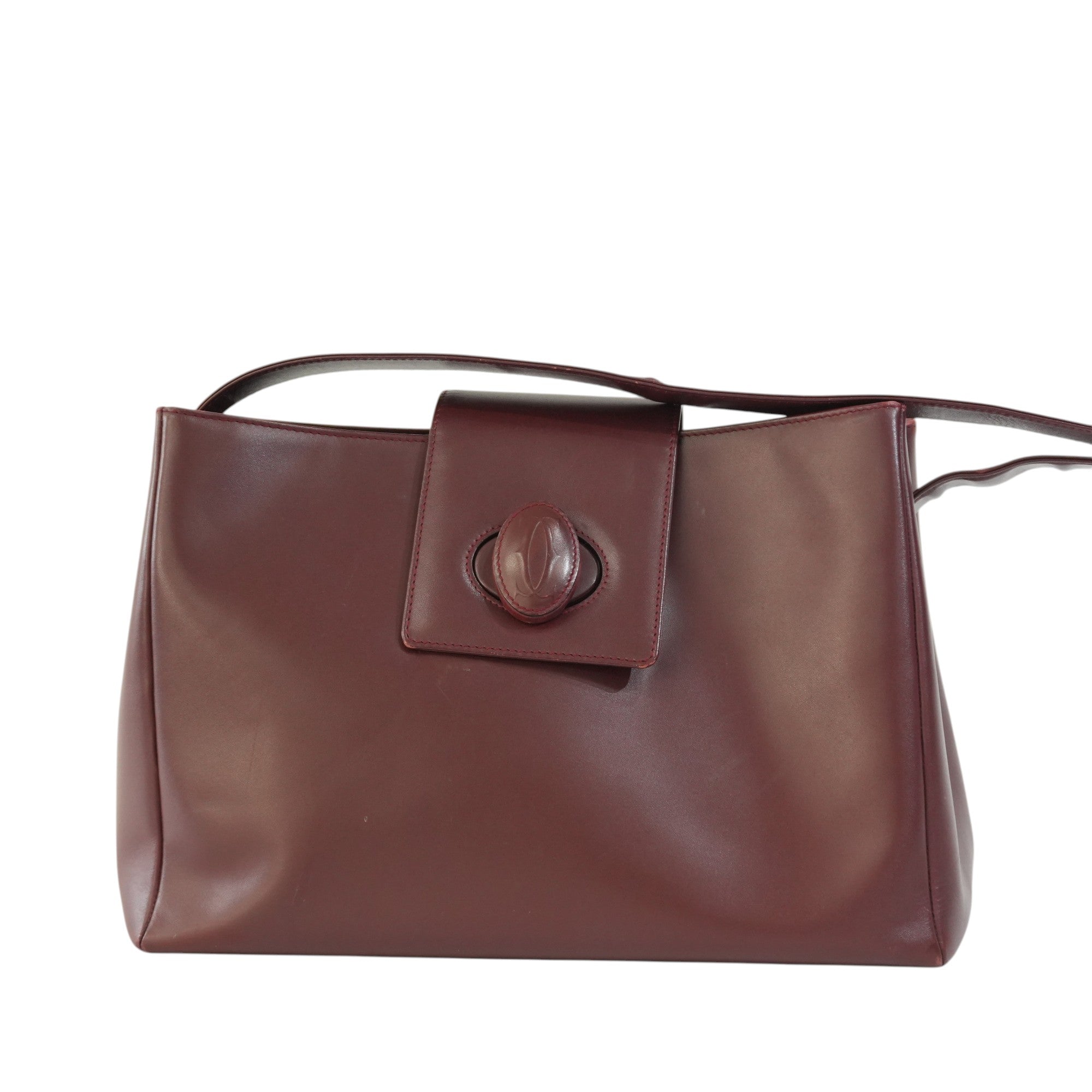 Pre-owned Cartier Crossbody Bag Burgundy