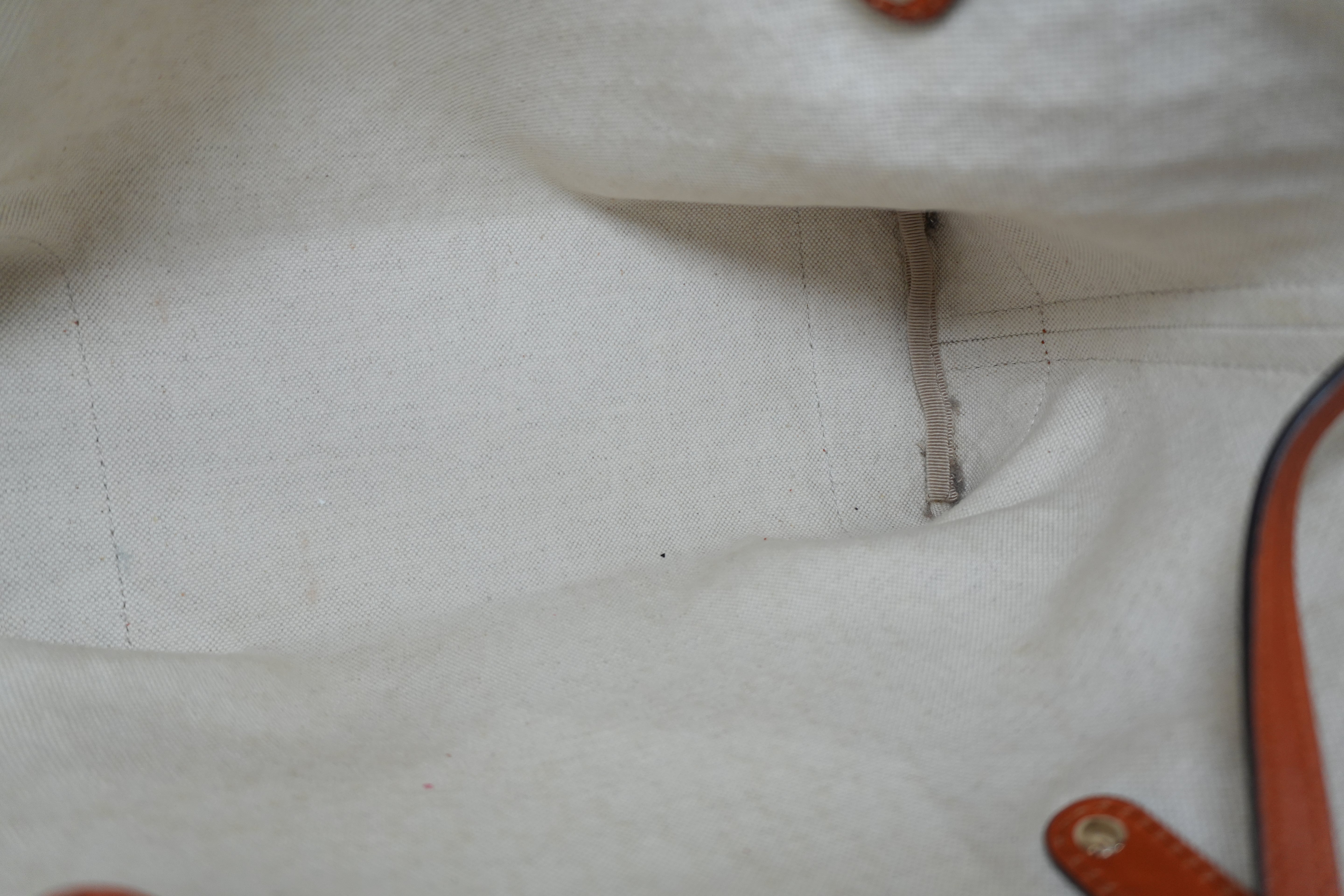 Pre-owned Gucci Fabric Canvas Diamond Tote Bag with Pouch Orange