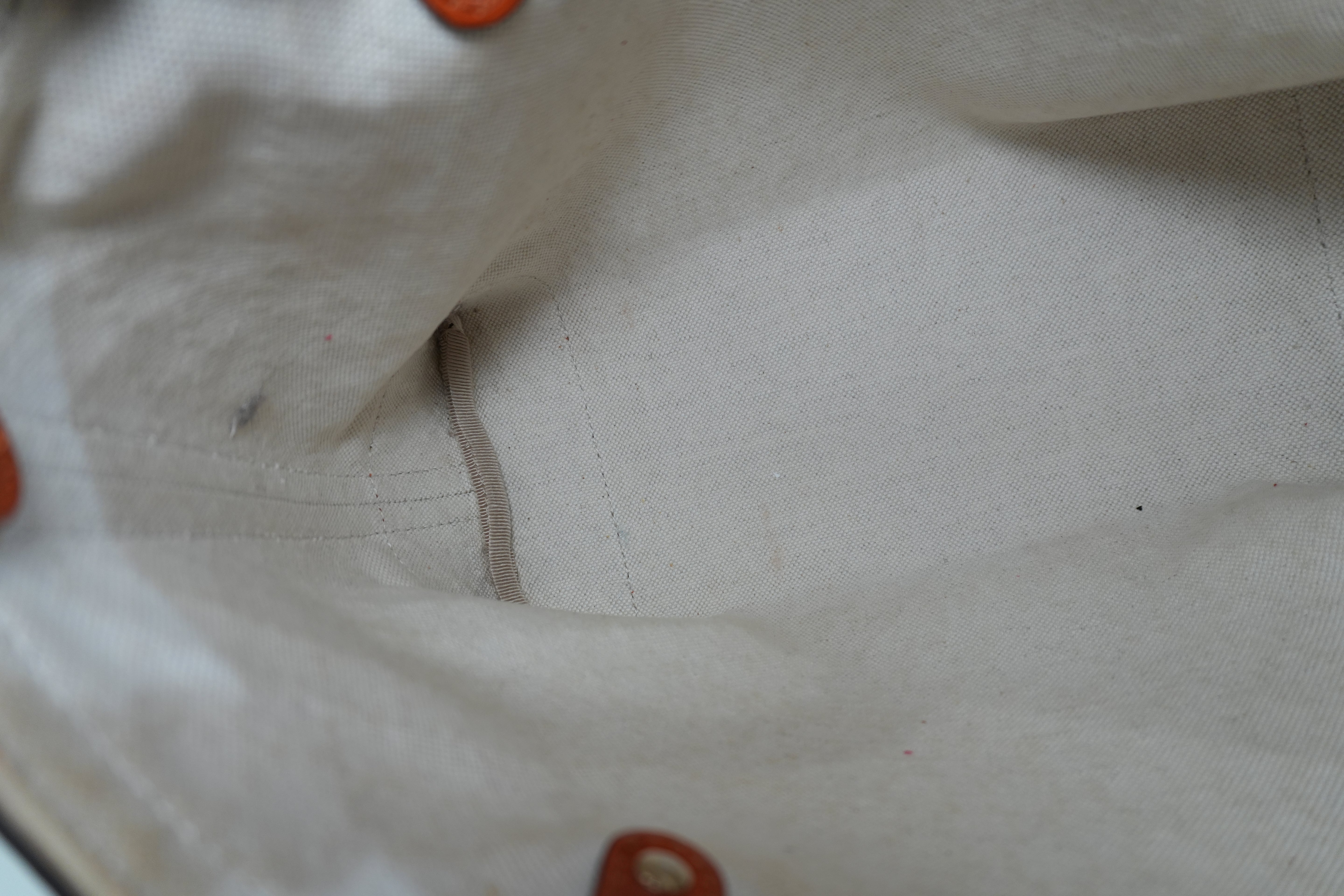 Pre-owned Gucci Fabric Canvas Diamond Tote Bag with Pouch Orange