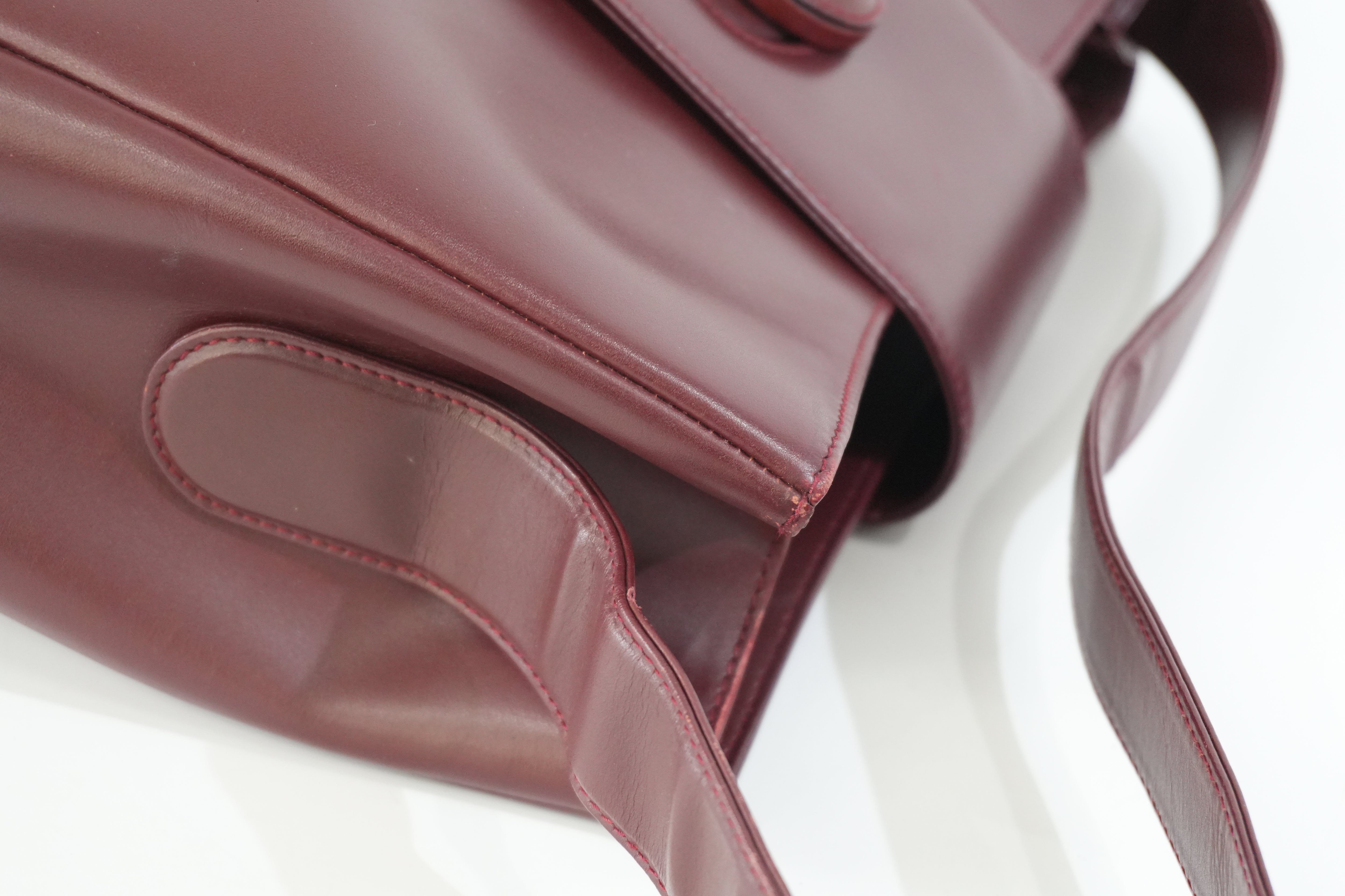 Pre-owned Cartier Crossbody Bag Burgundy