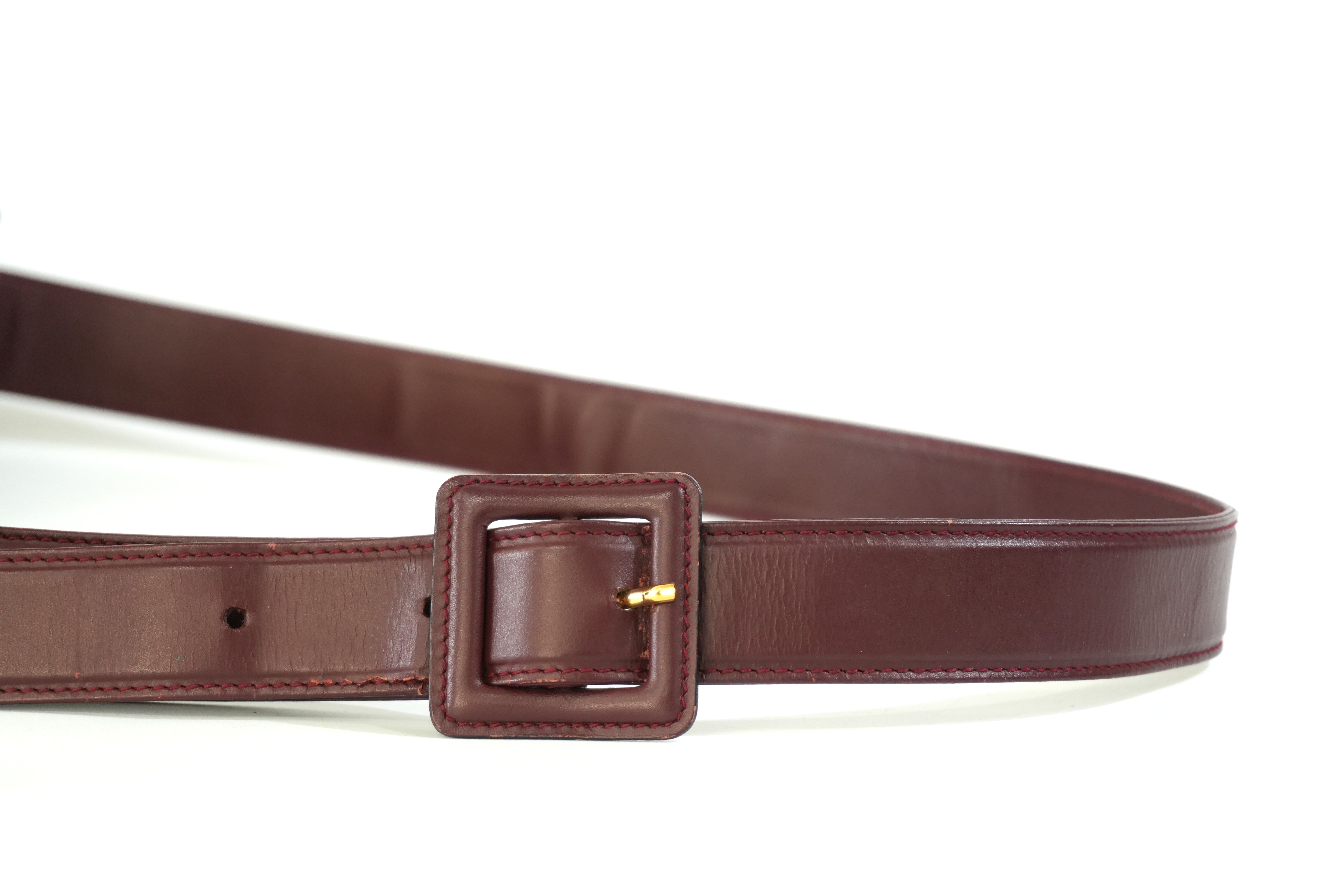 Pre-owned Cartier Crossbody Bag Burgundy