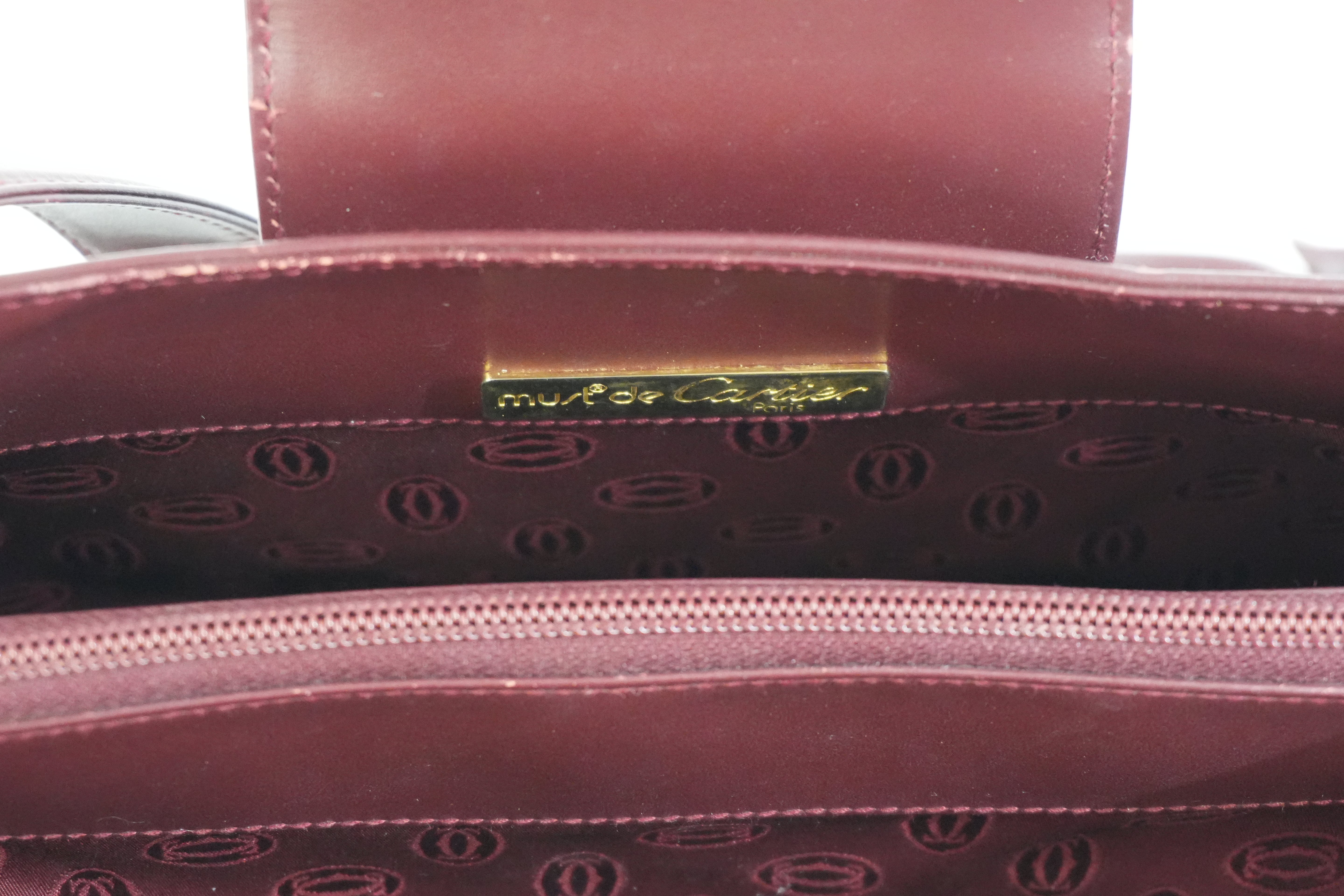 Pre-owned Cartier Crossbody Bag Burgundy