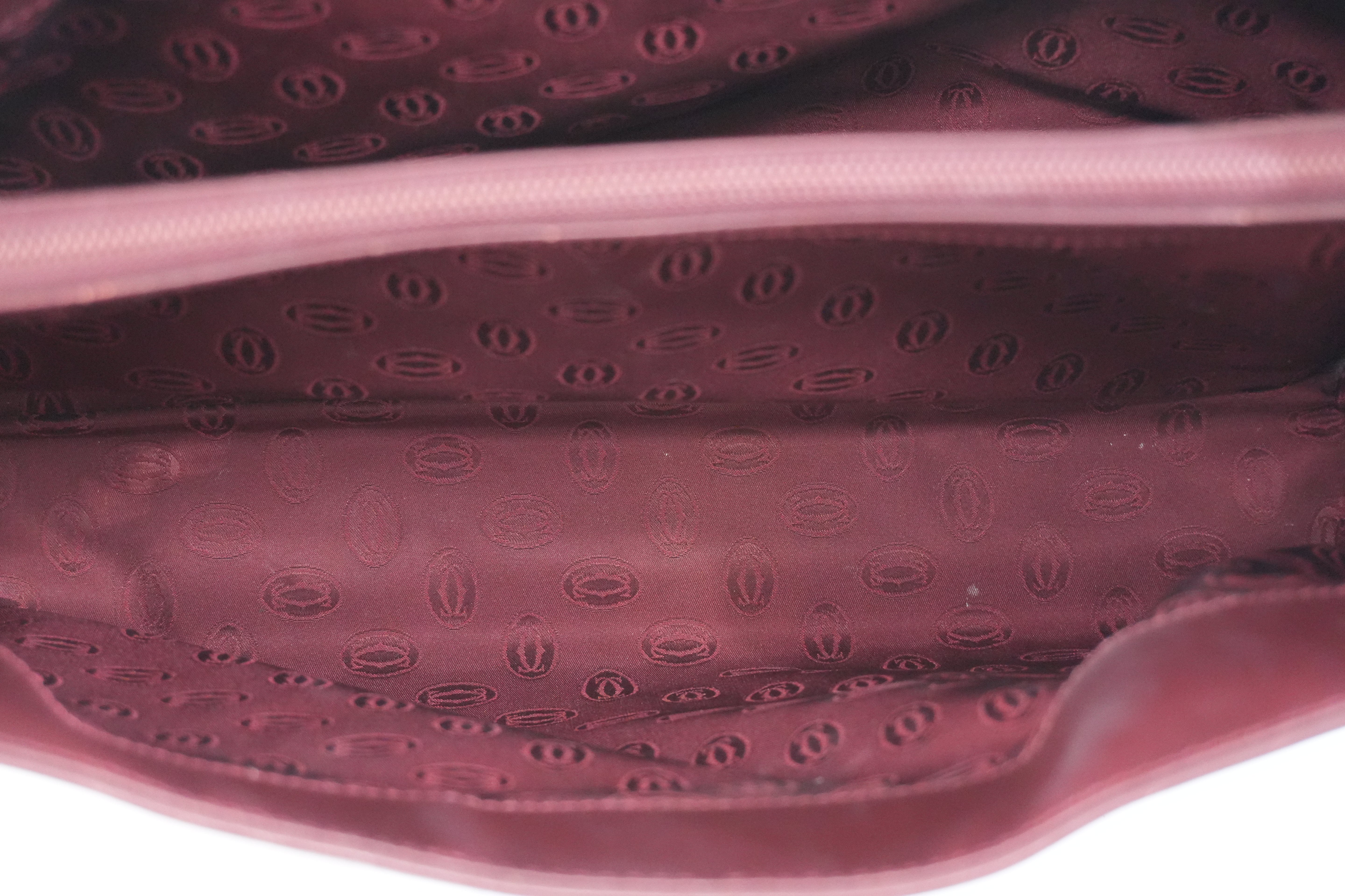 Pre-owned Cartier Crossbody Bag Burgundy
