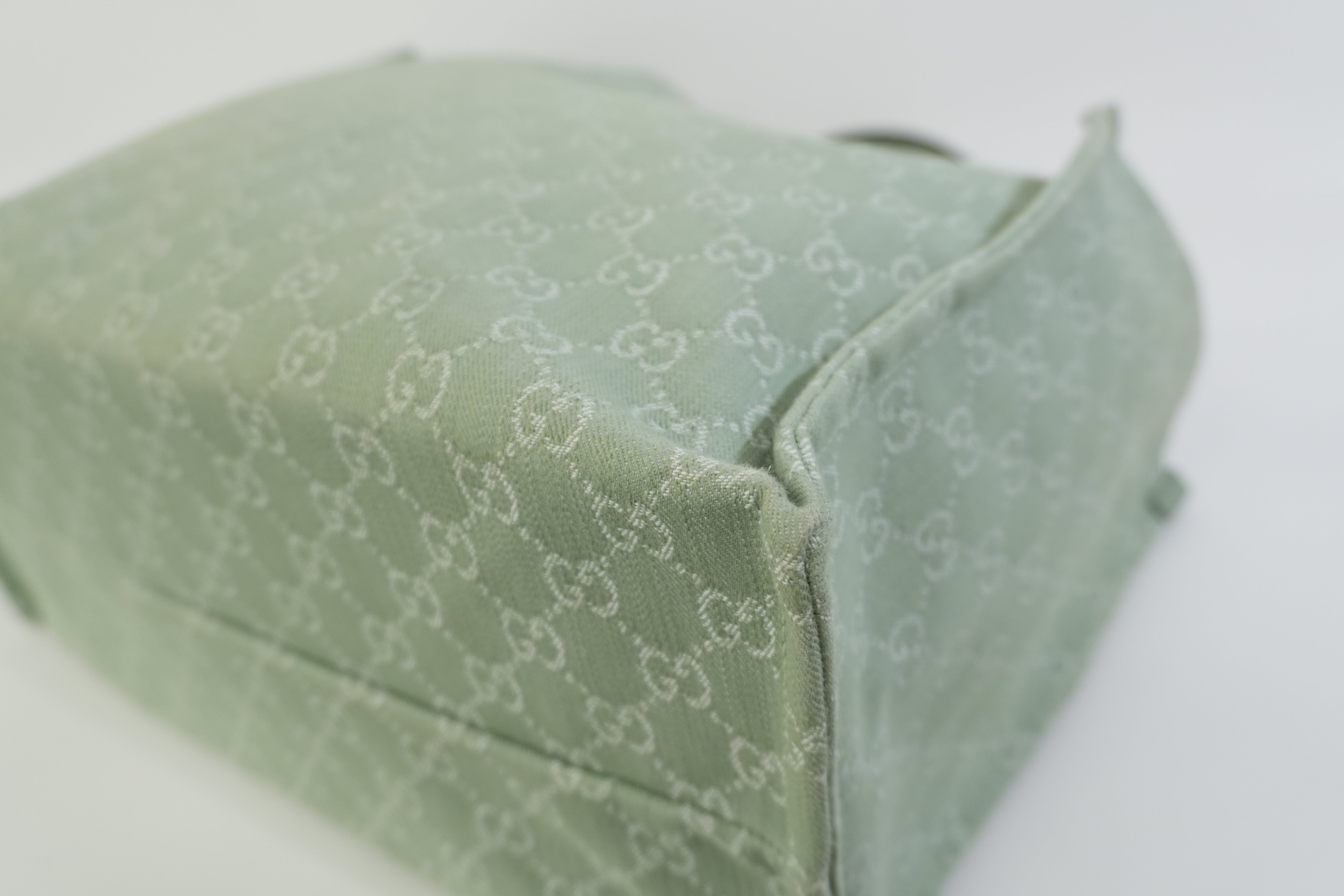 Pre-owned Gucci Large Ophidia GG Tote Bag Green