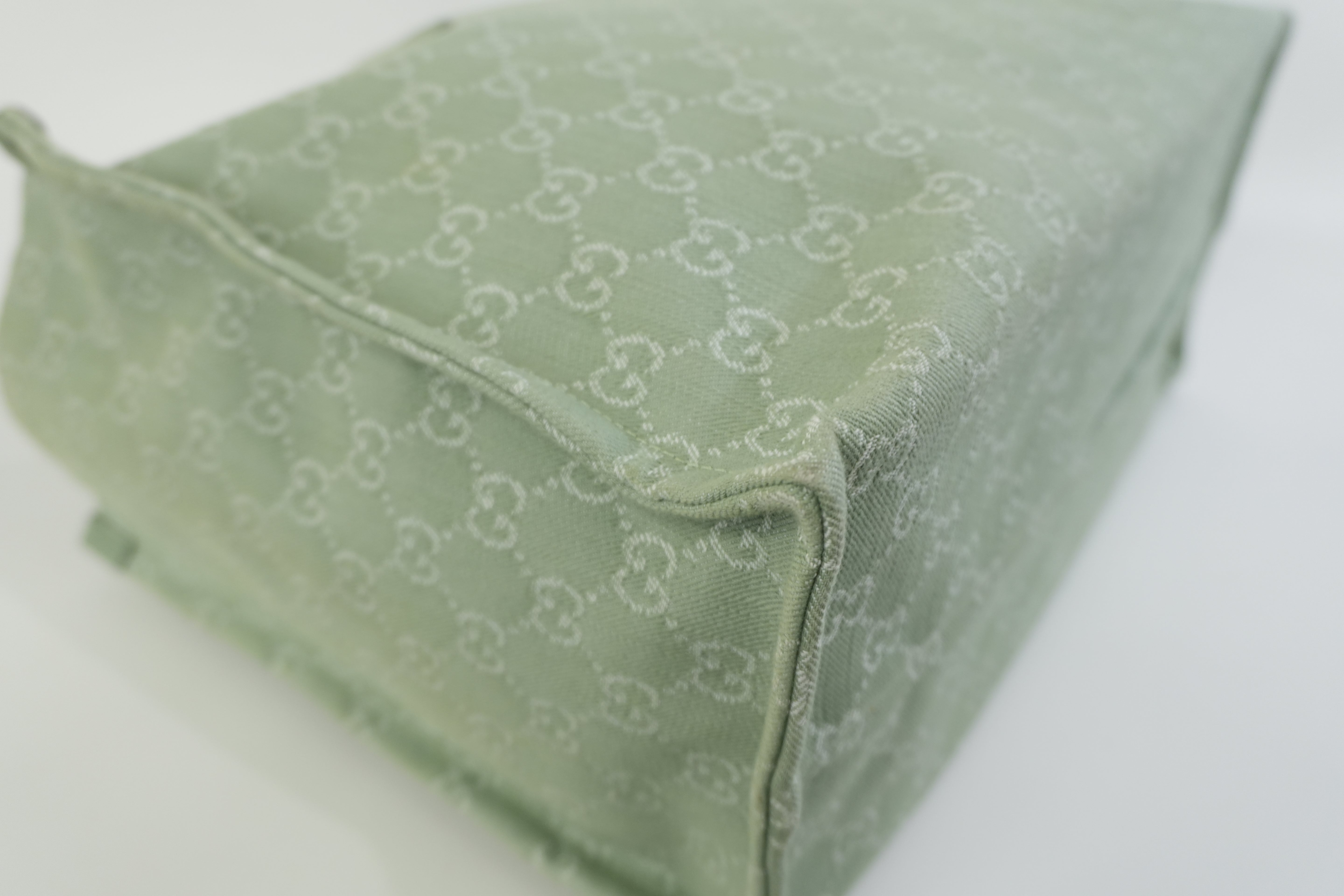 Pre-owned Gucci Large Ophidia GG Tote Bag Green