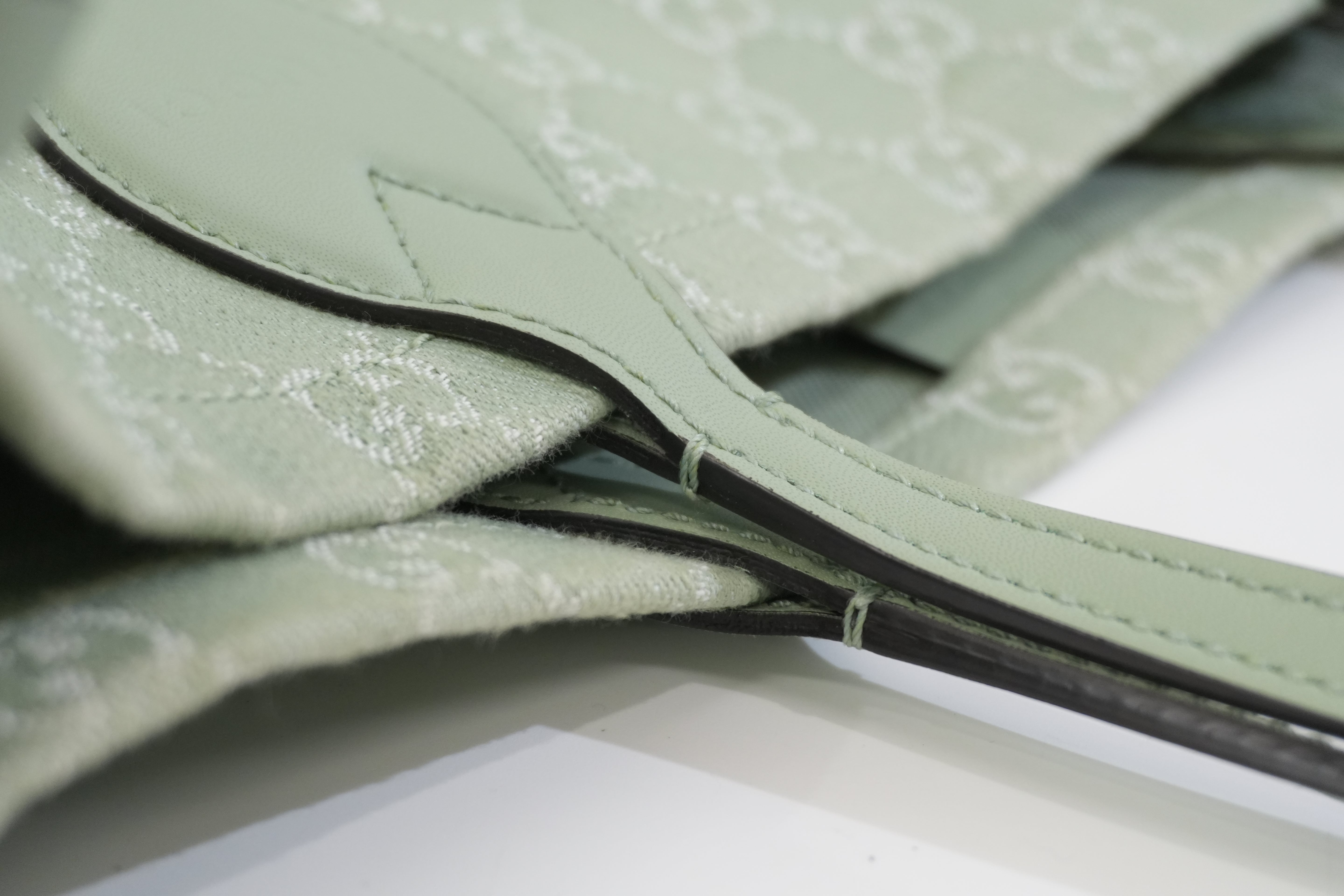 Pre-owned Gucci Large Ophidia GG Tote Bag Green