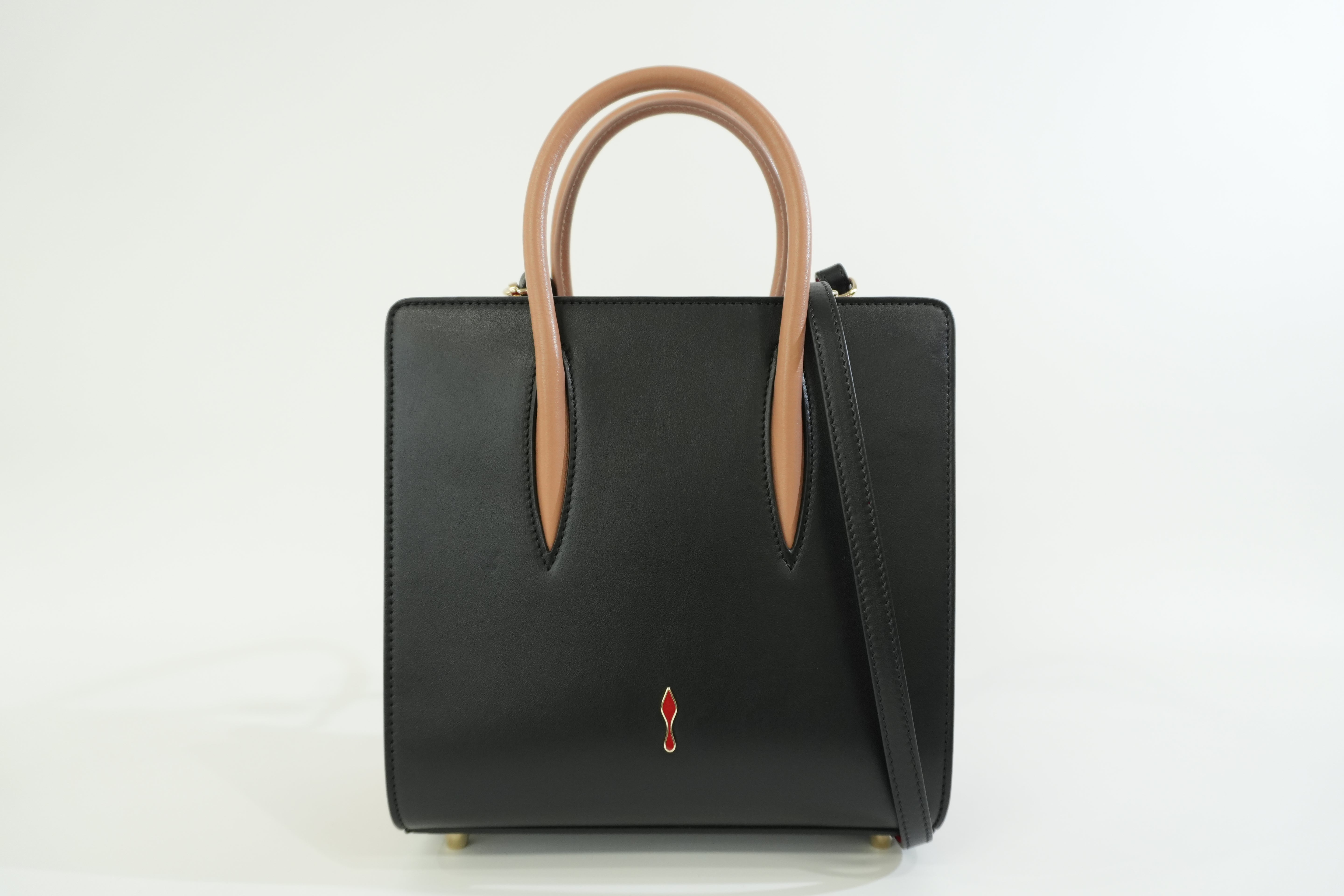 Pre-owned Christian Louboutin Two Way Paloma Mini Shoulder Bag Black