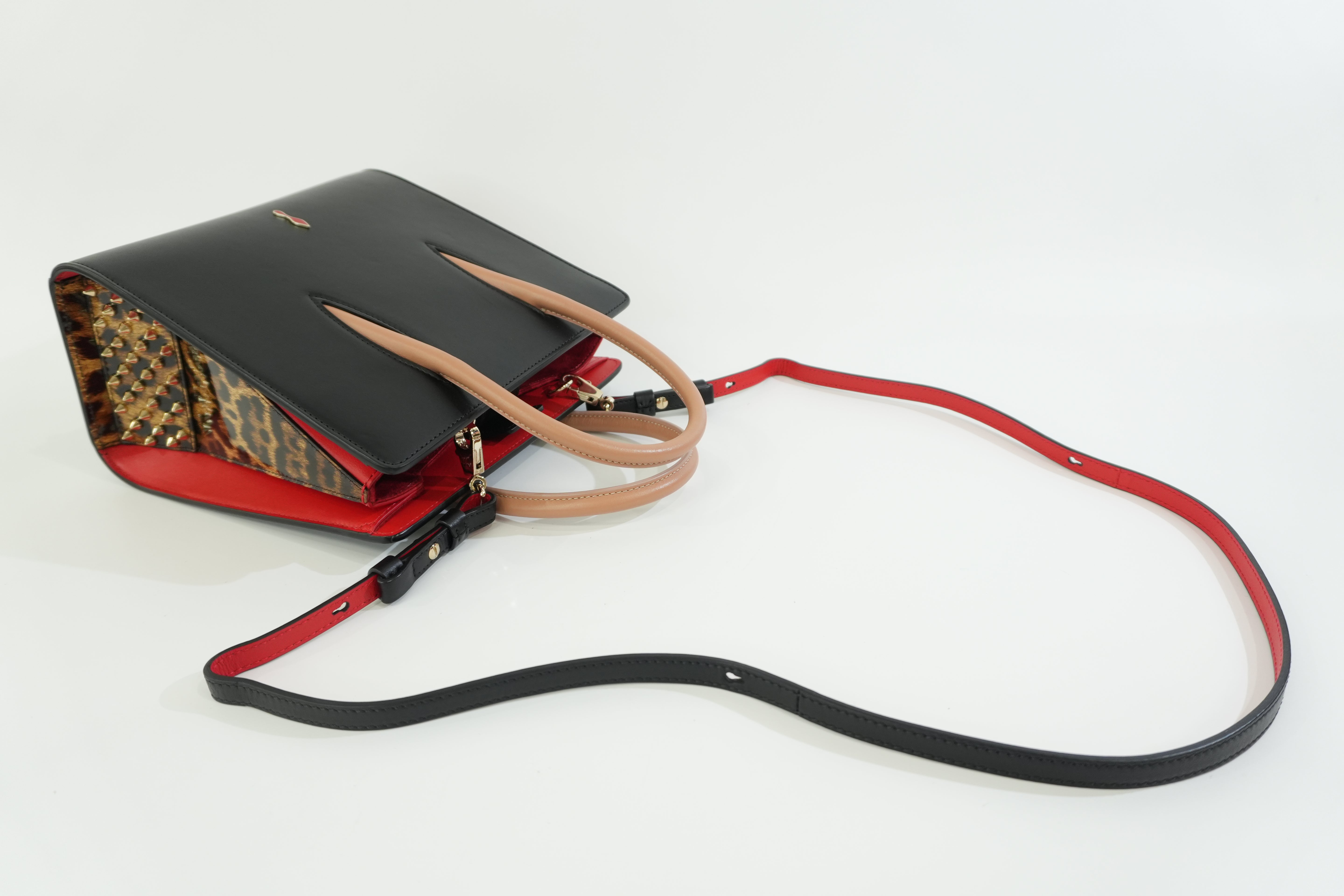 Pre-owned Christian Louboutin Two Way Paloma Mini Shoulder Bag Black