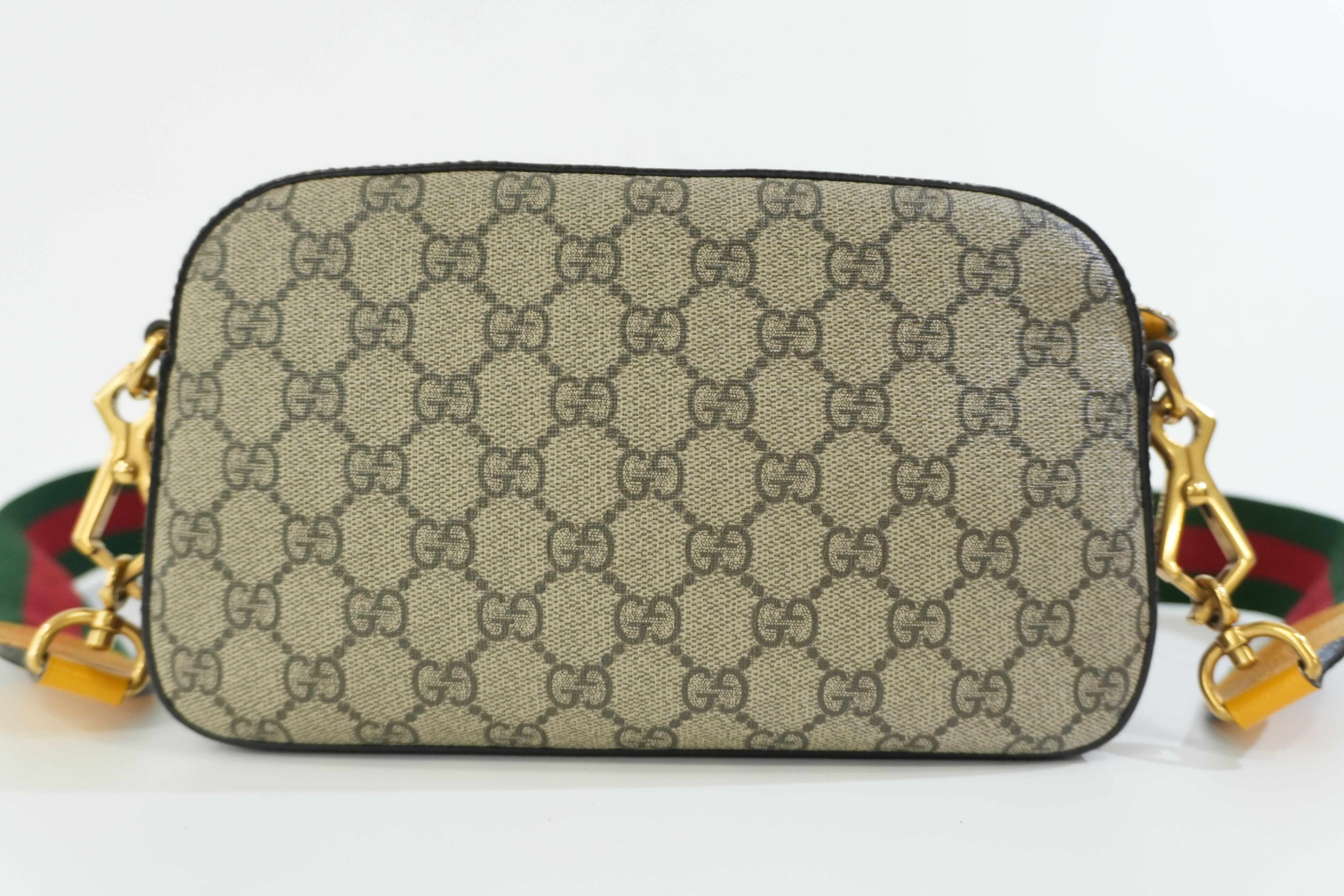 Pre-owned Gucci Canvas Supreme Neo Shoulder Bag Brown