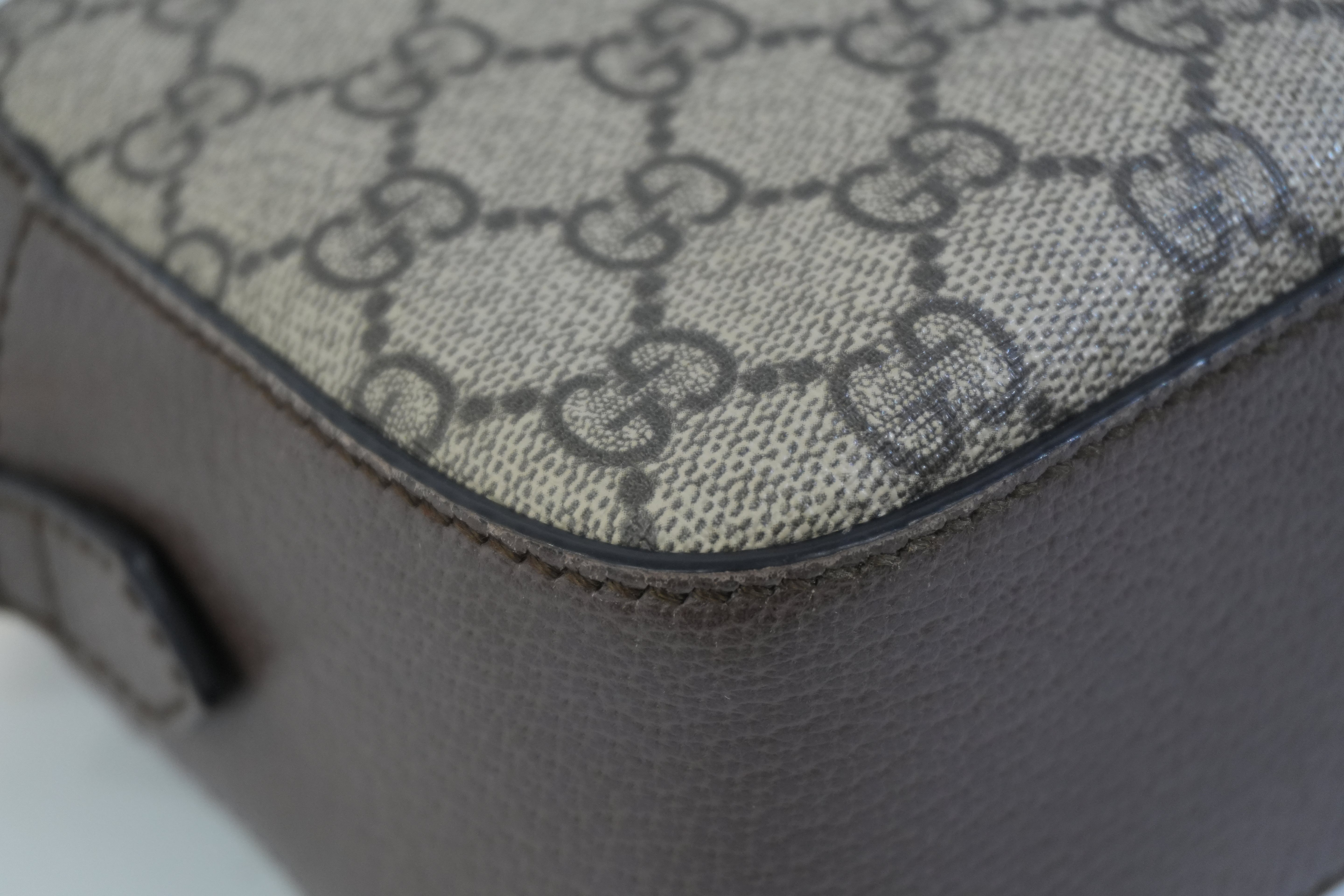 Pre-owned Gucci Canvas Supreme Neo Shoulder Bag Brown