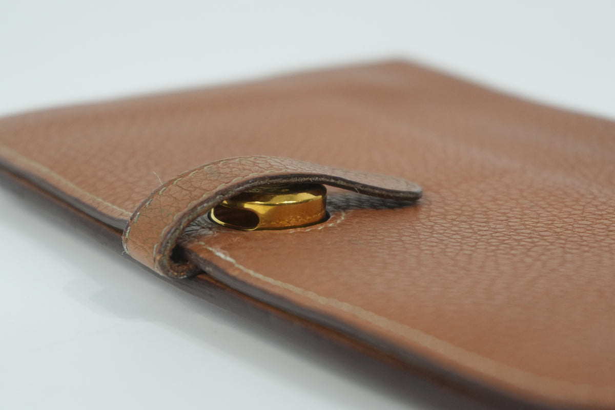 Pre-Owned Hermes Dogon Wallet Brown