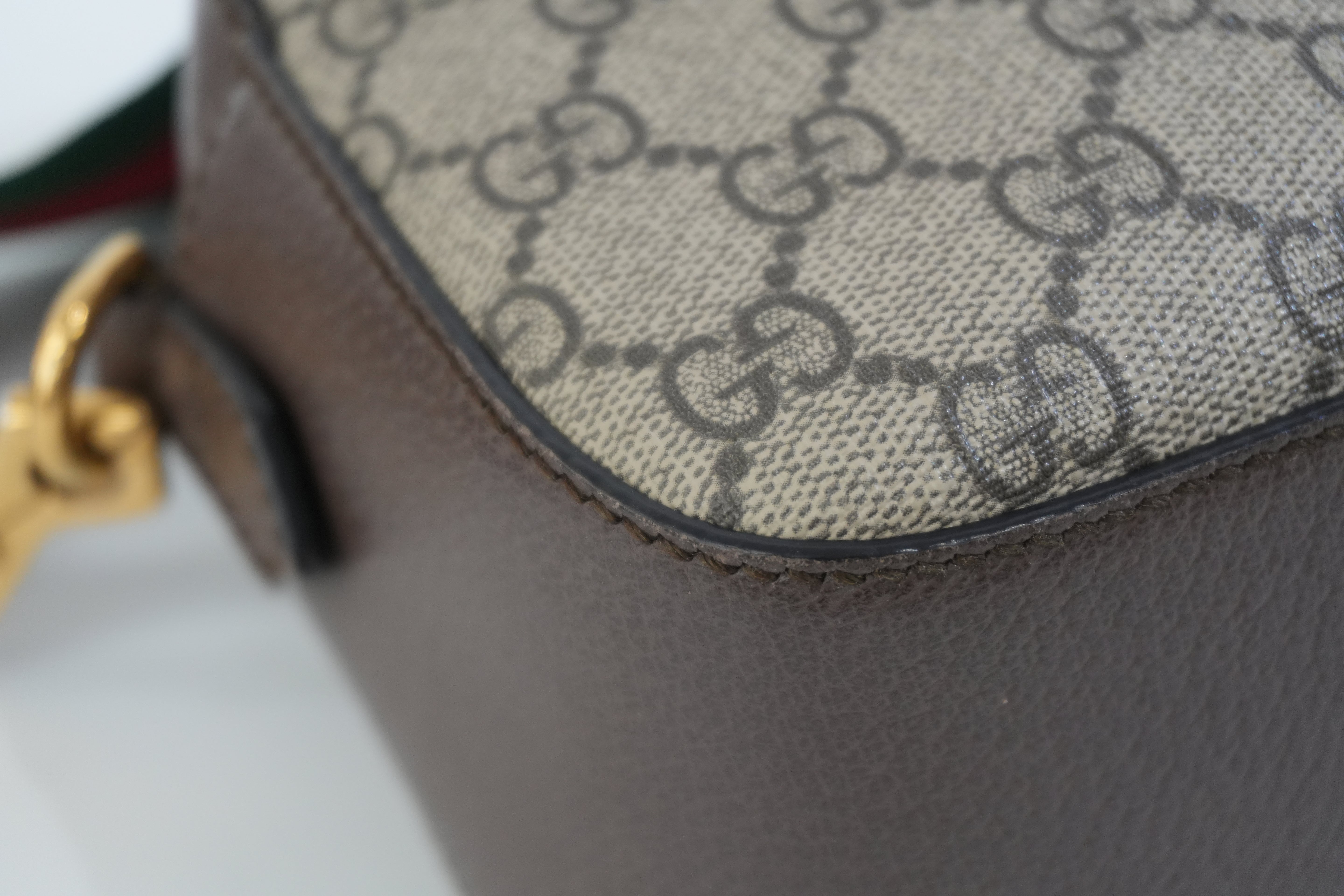 Pre-owned Gucci Canvas Supreme Neo Shoulder Bag Brown