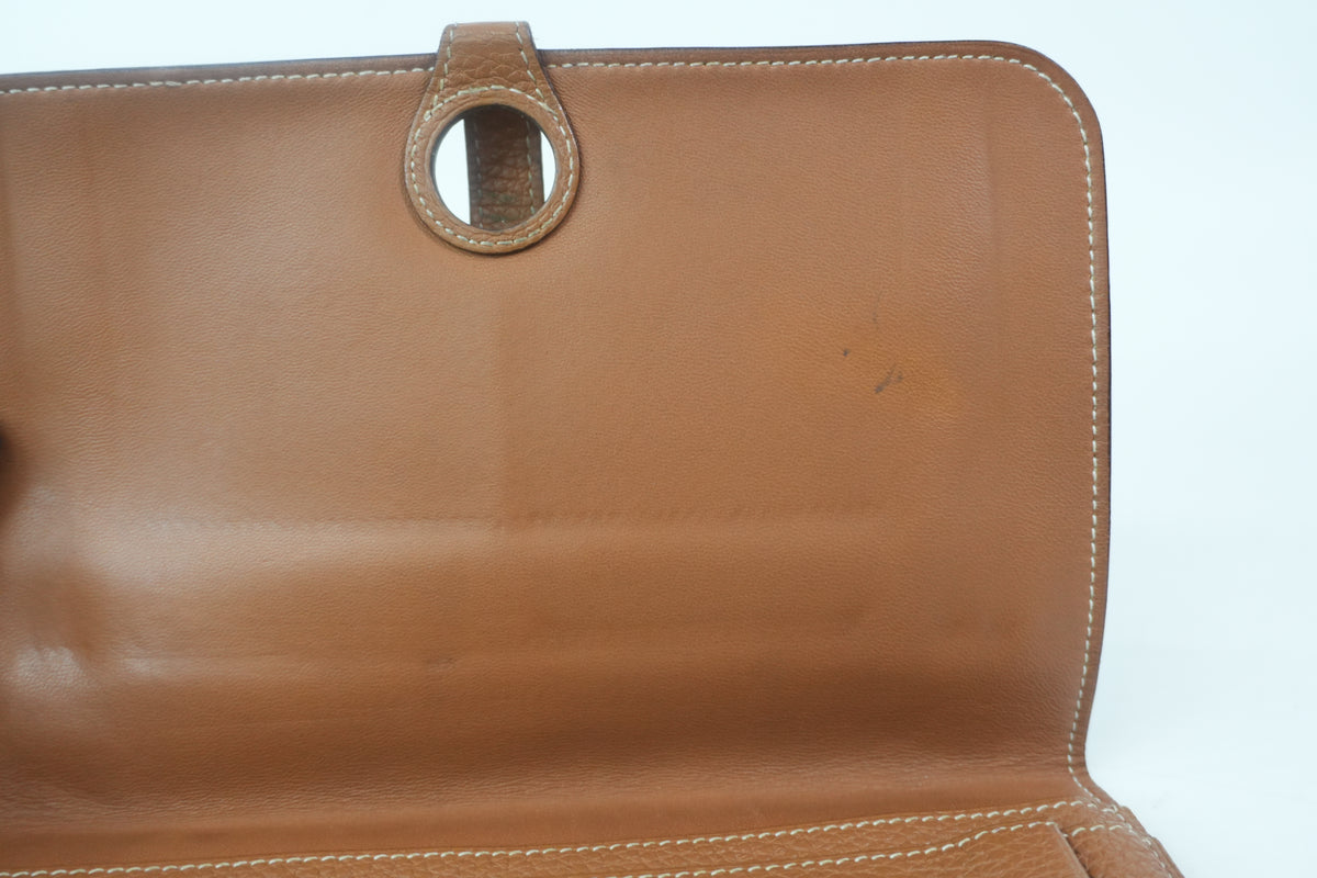 Pre-Owned Hermes Dogon Wallet Brown