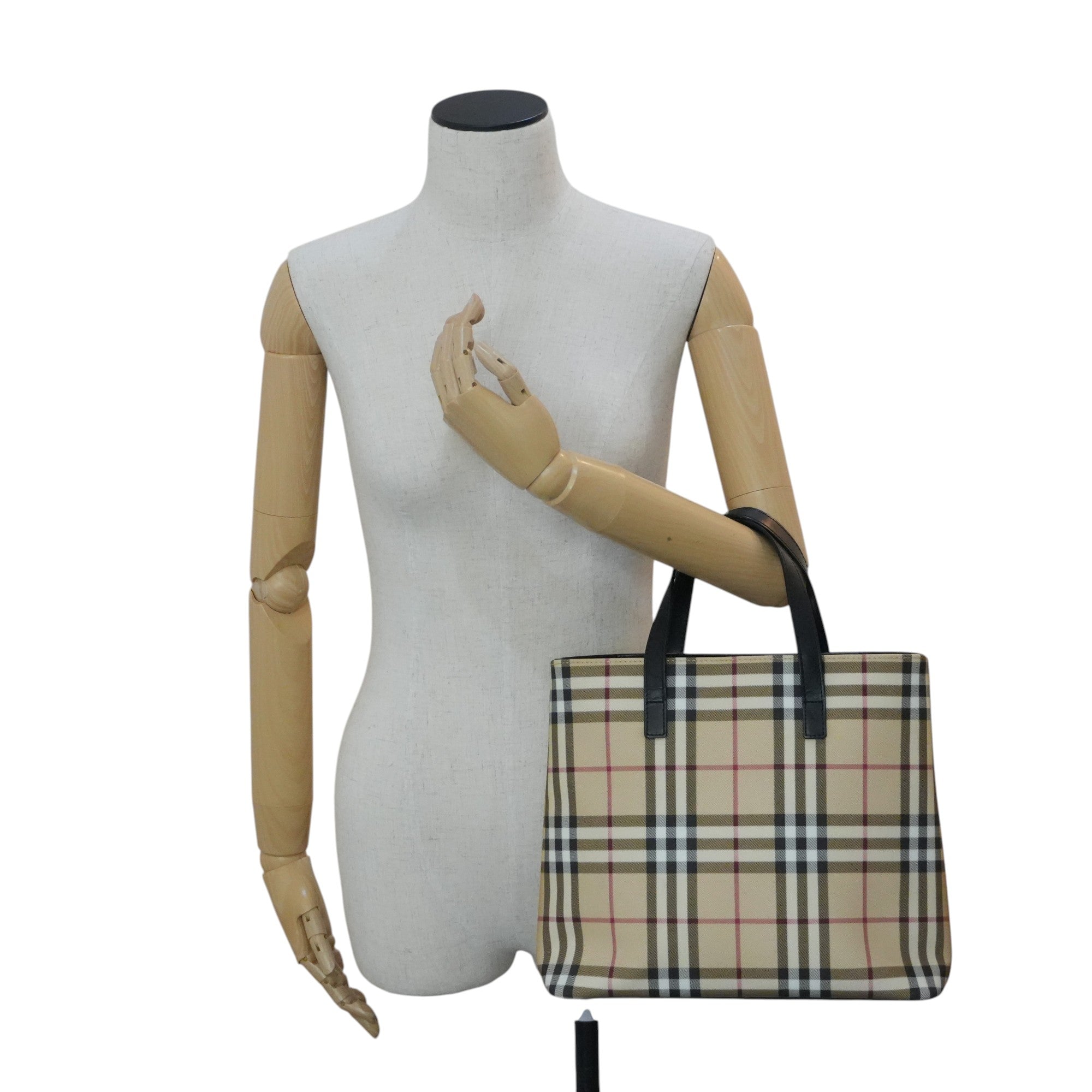 Pre-owned Burberry House Check Handbag Beige