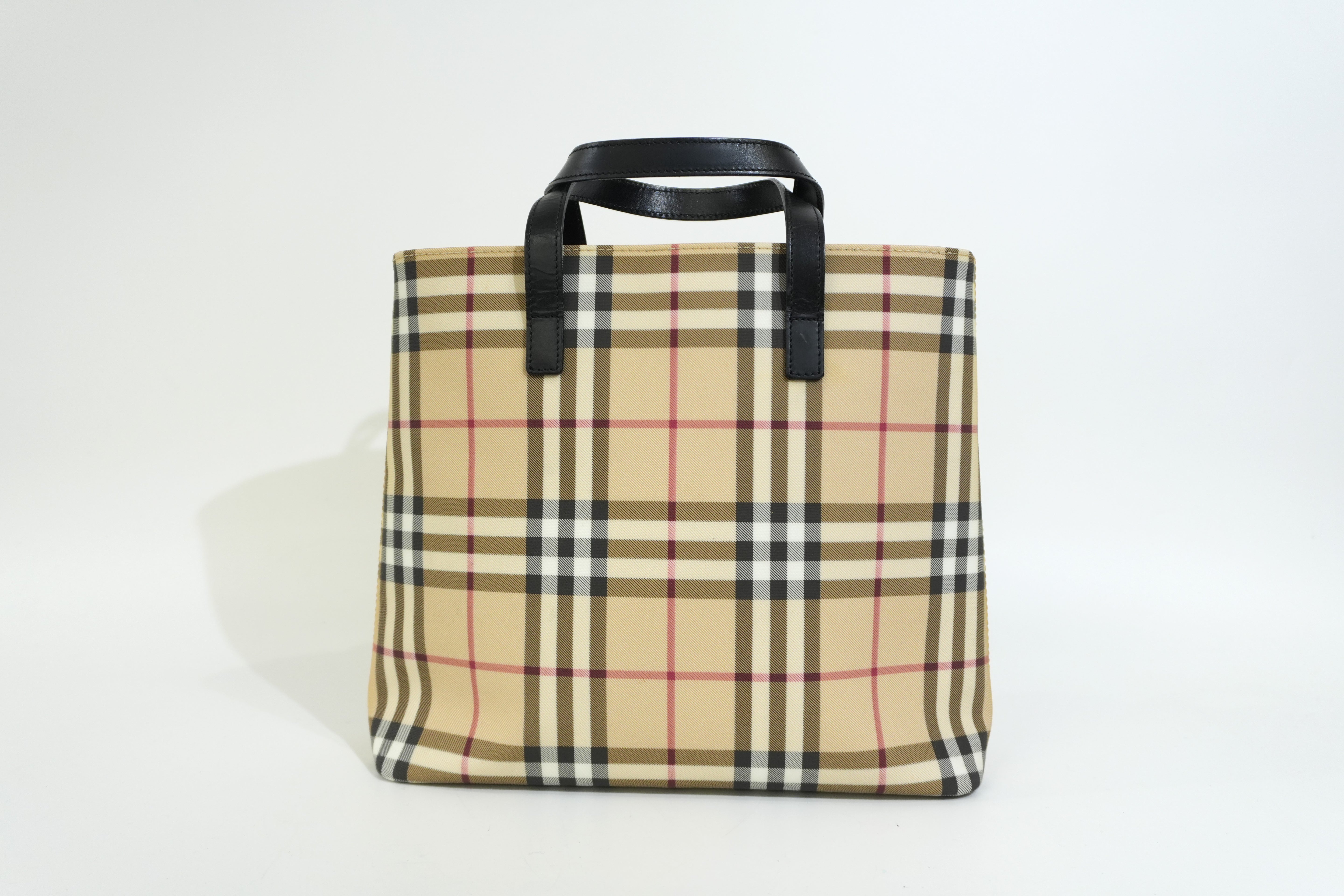 Pre-owned Burberry House Check Handbag Beige