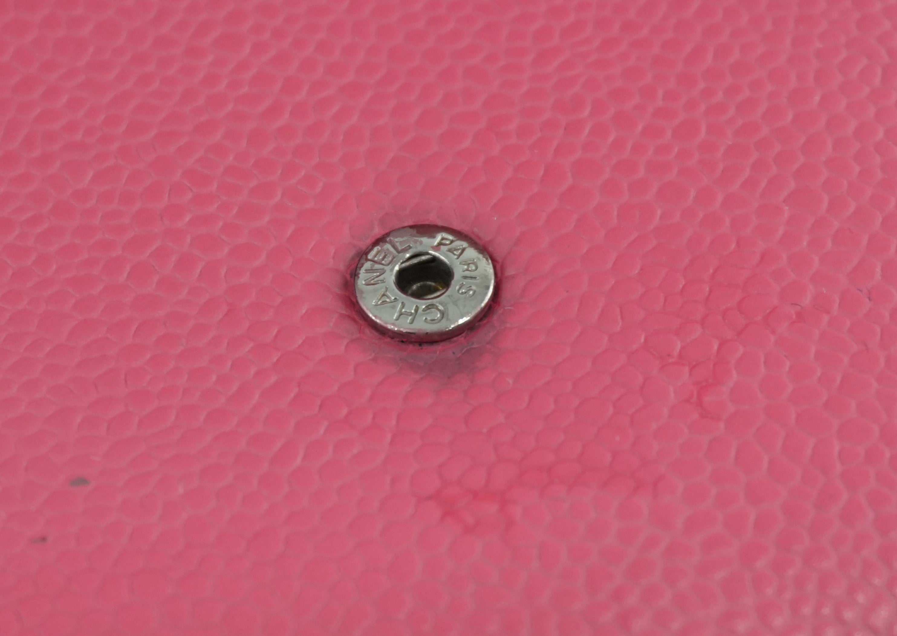 Chanel Caviar Wallet on Chain Pink Used