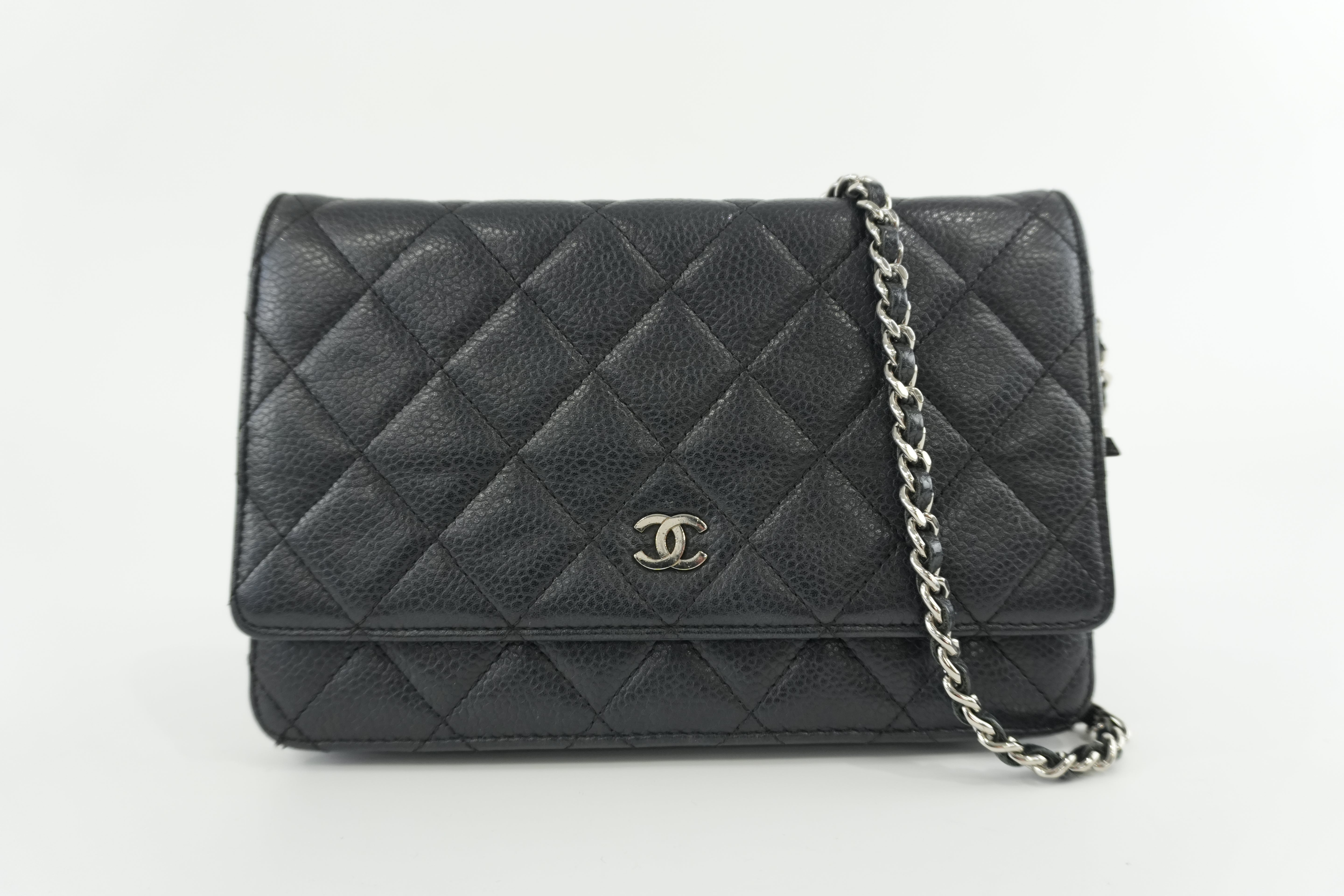 Chanel Caviar Wallet on Chain Used
