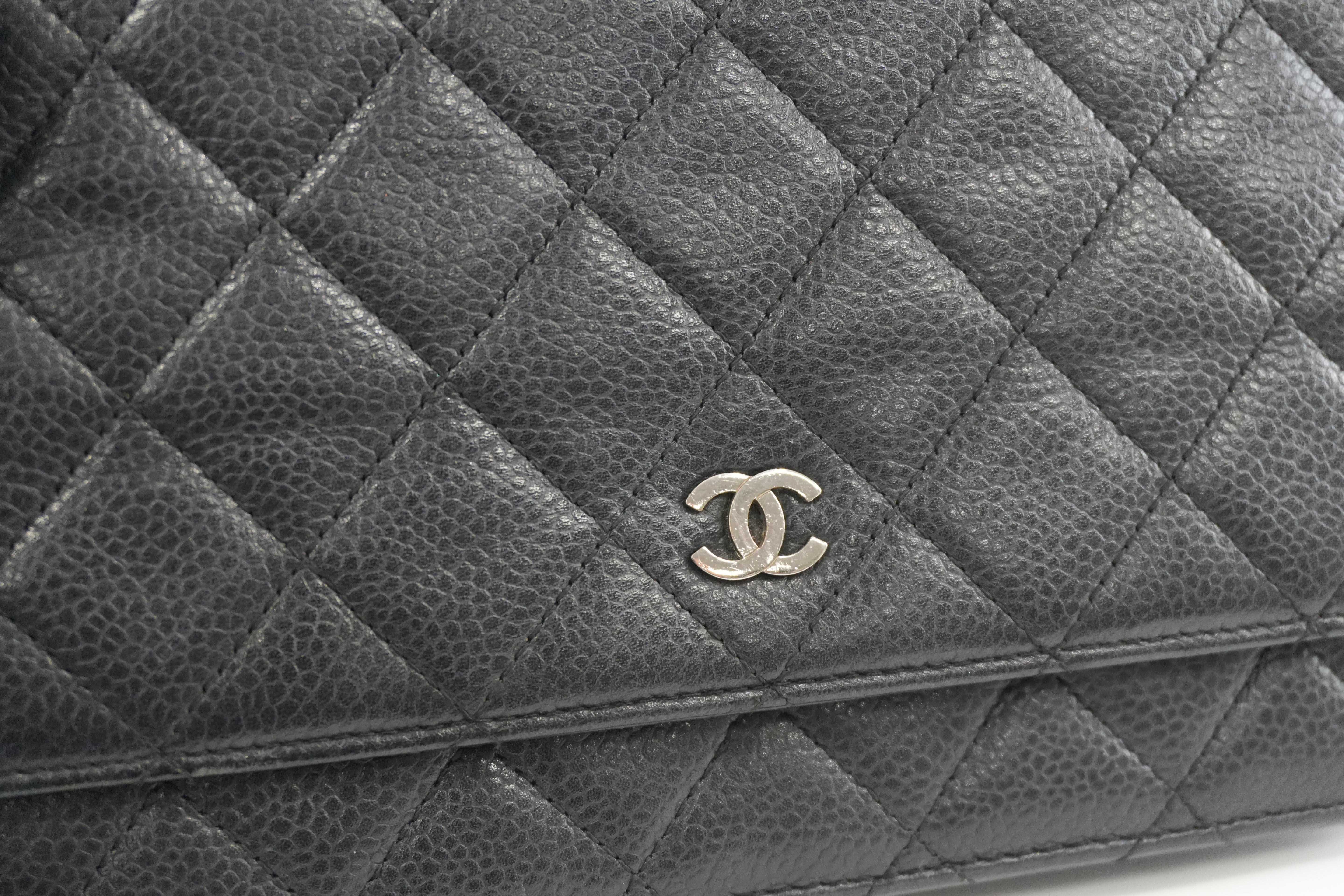 Chanel Caviar Wallet on Chain Used