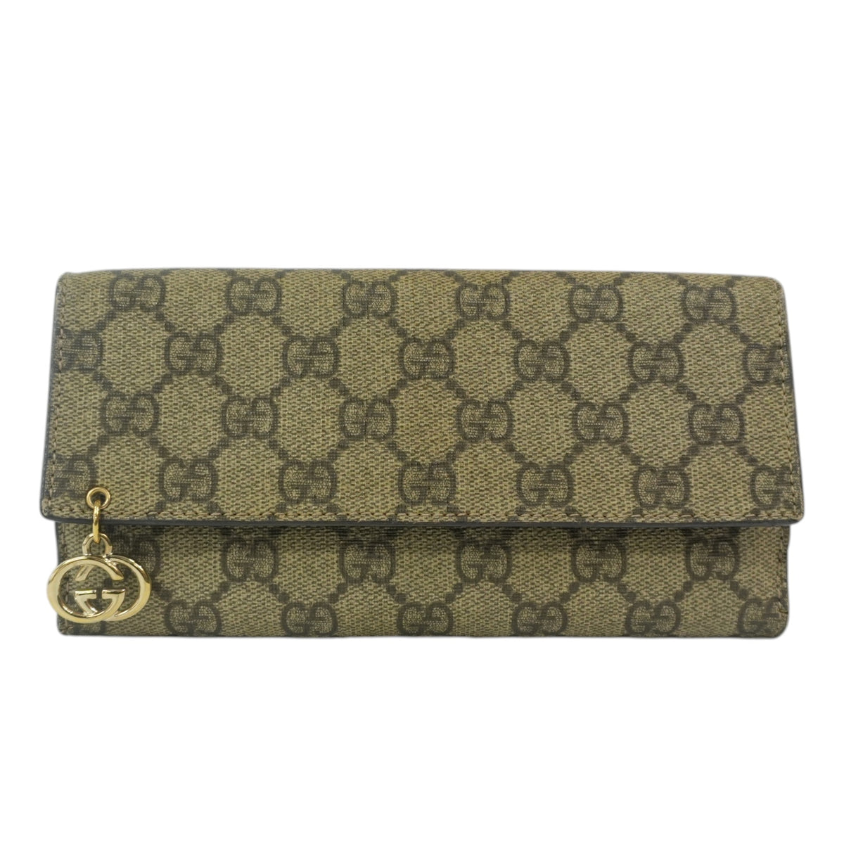 Pre-Owned Gucci Guccisima Long Wallet Brown