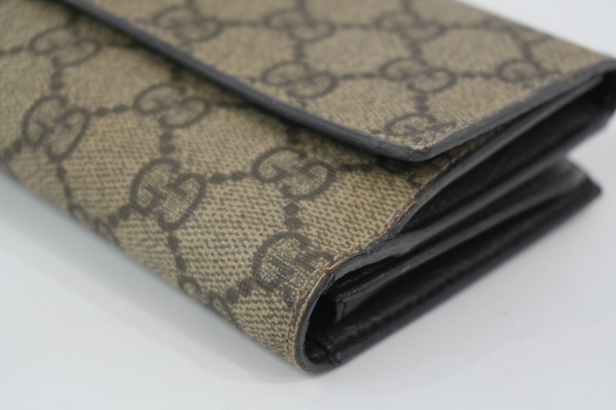 Pre-Owned Gucci Guccisima Long Wallet Brown