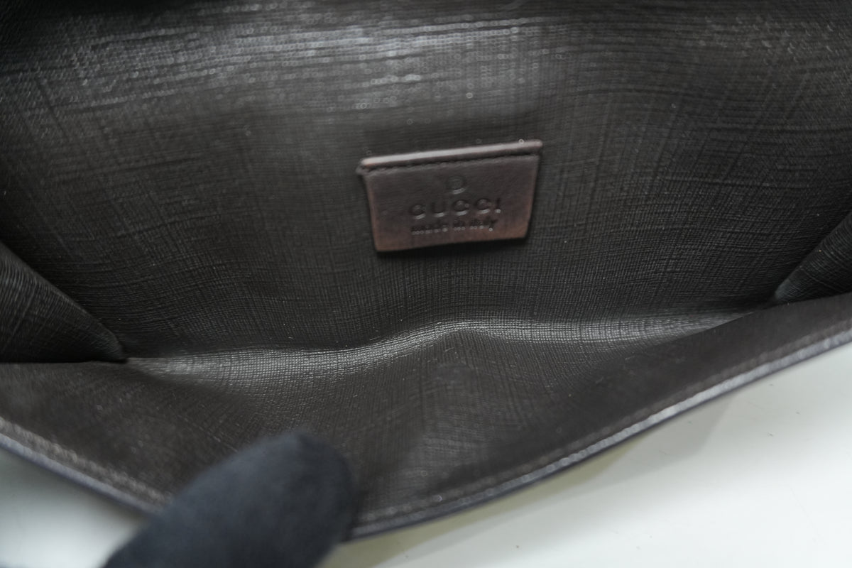 Pre-Owned Gucci Guccisima Long Wallet Brown