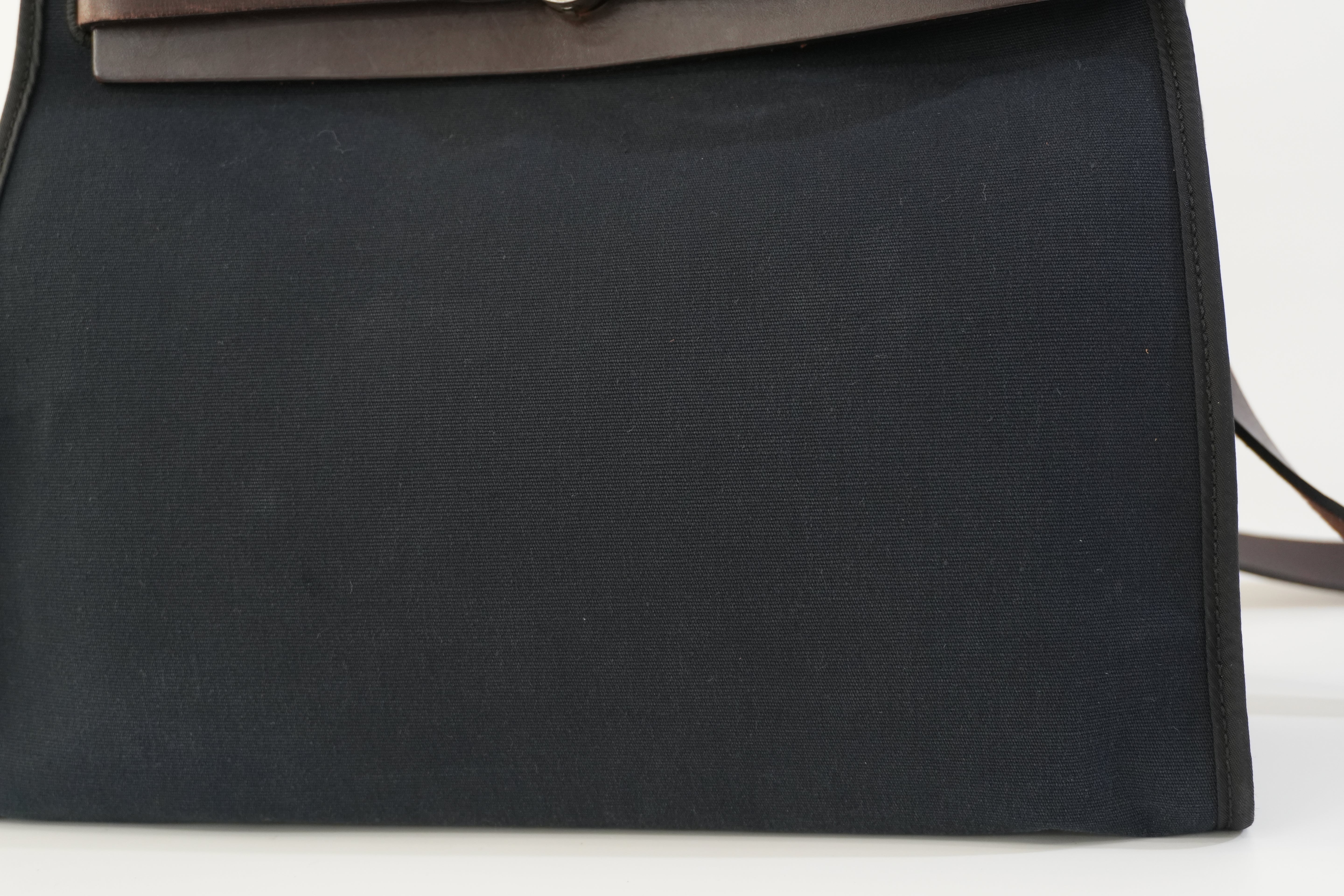 Pre-owned Hermes Canvas Herzip Tote Bag Black