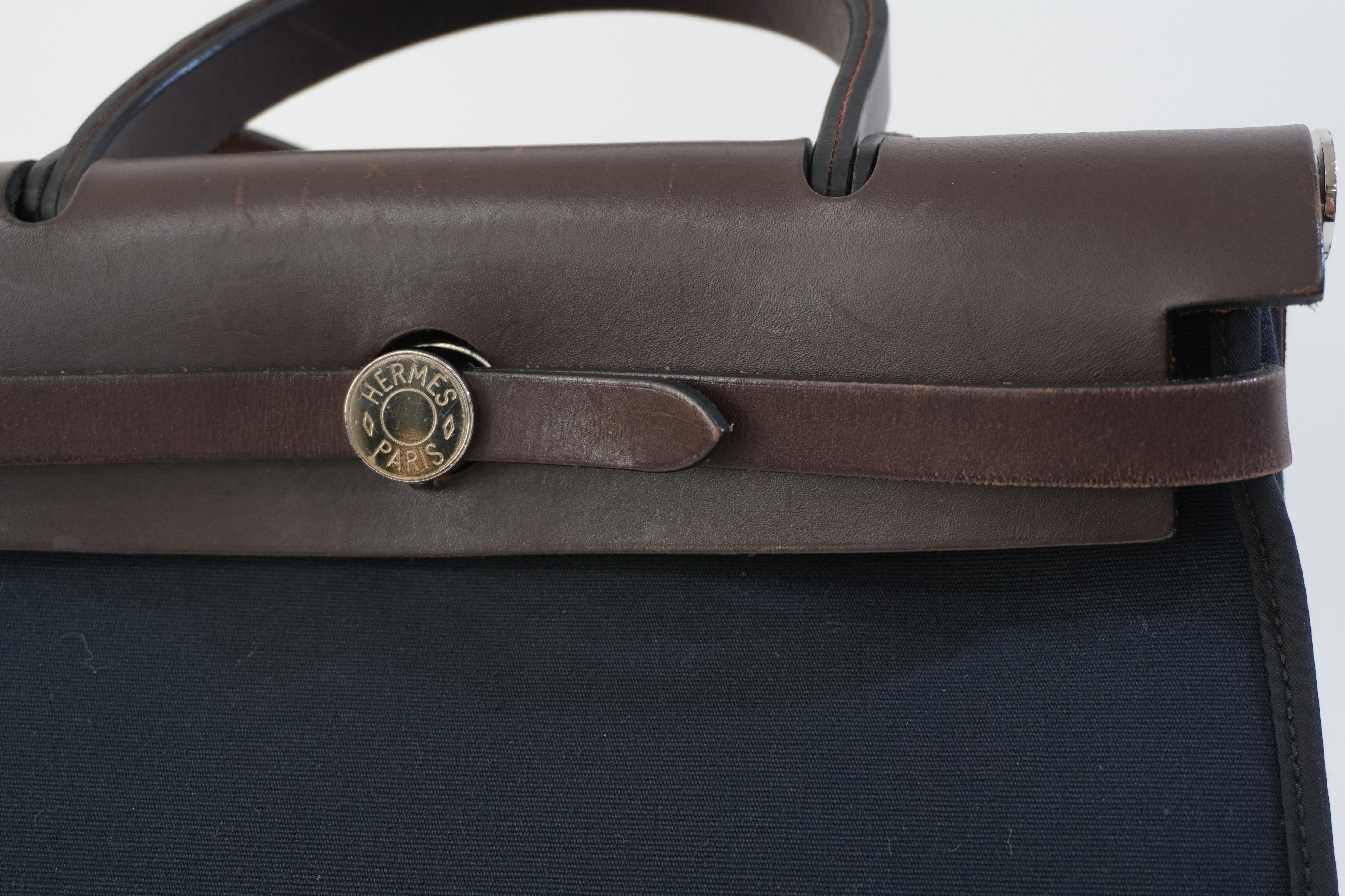 Pre-owned Hermes Canvas Herzip Tote Bag Black