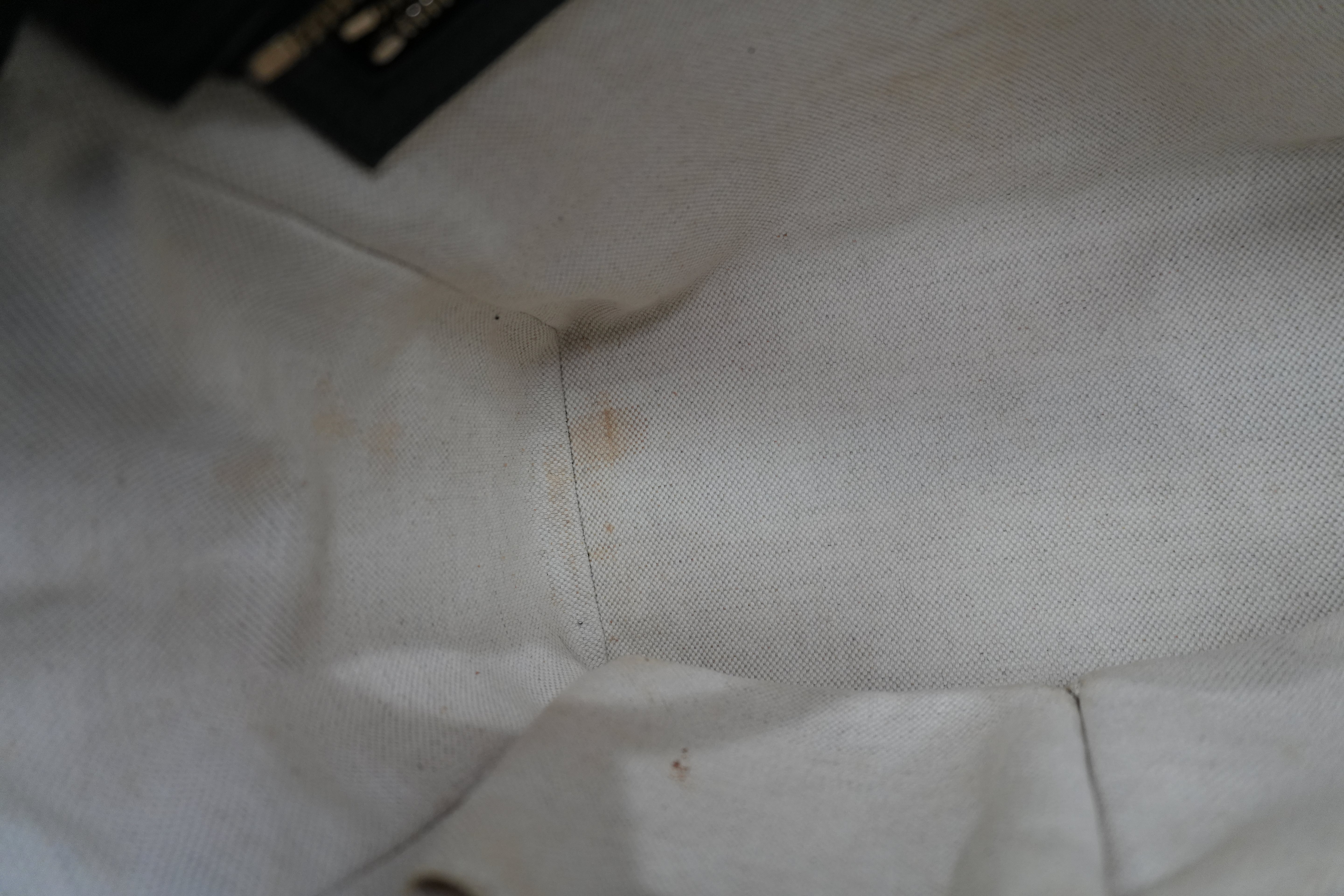 Gucci Swing Tote Bag Black Leather Used