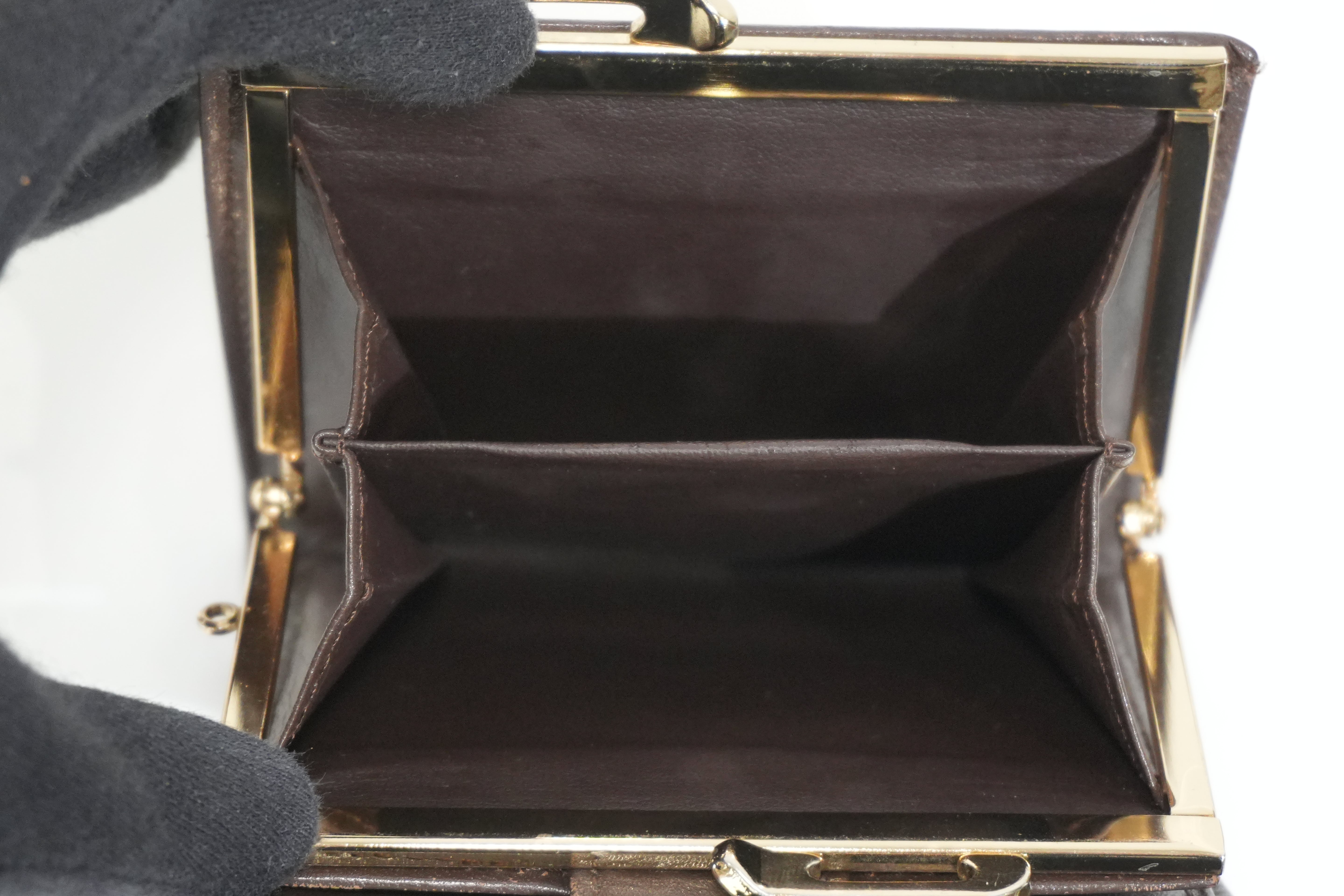 Pre-owned Burberry Haymarket Compact Wallet Brown