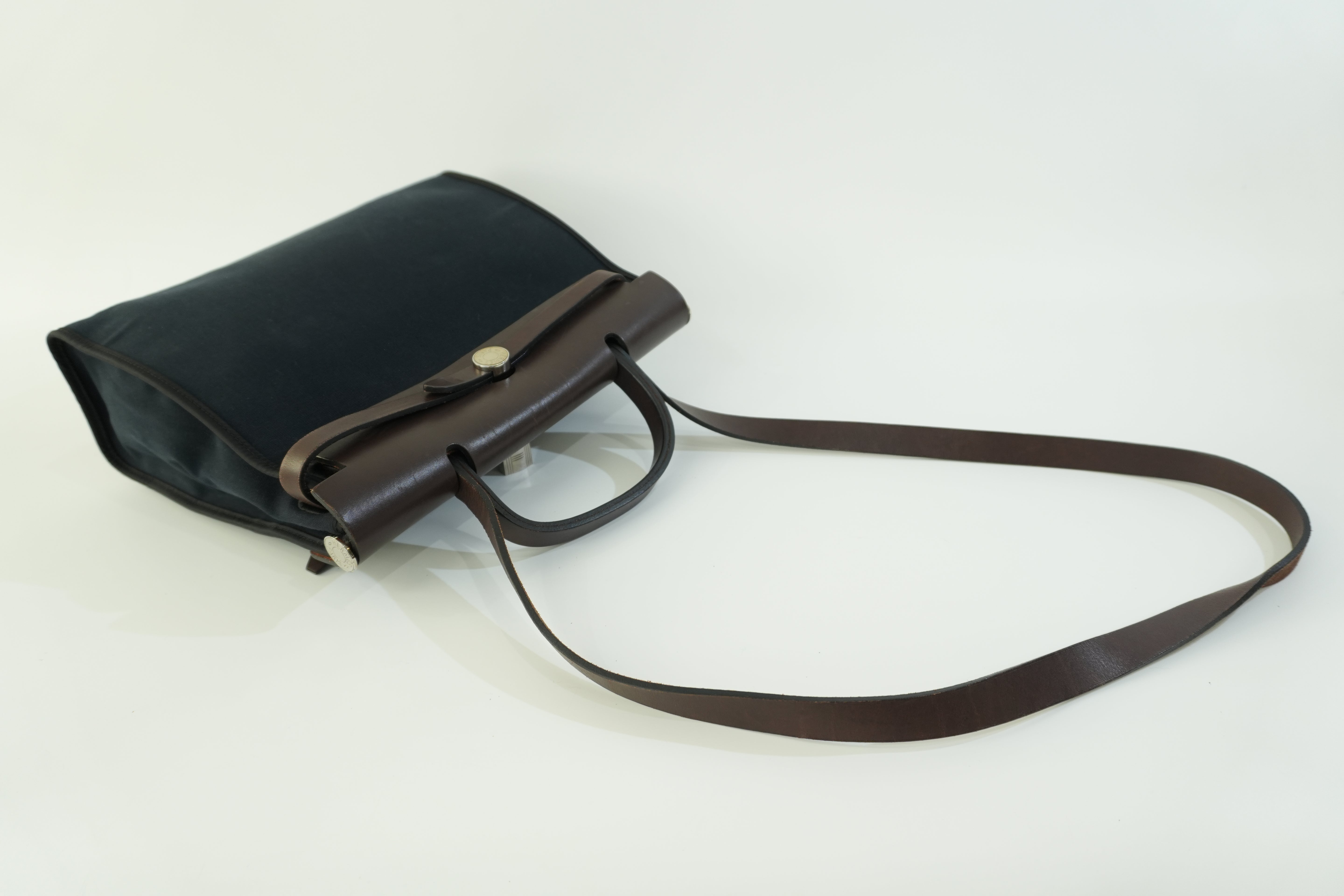 Pre-owned Hermes Canvas Herzip Tote Bag Black