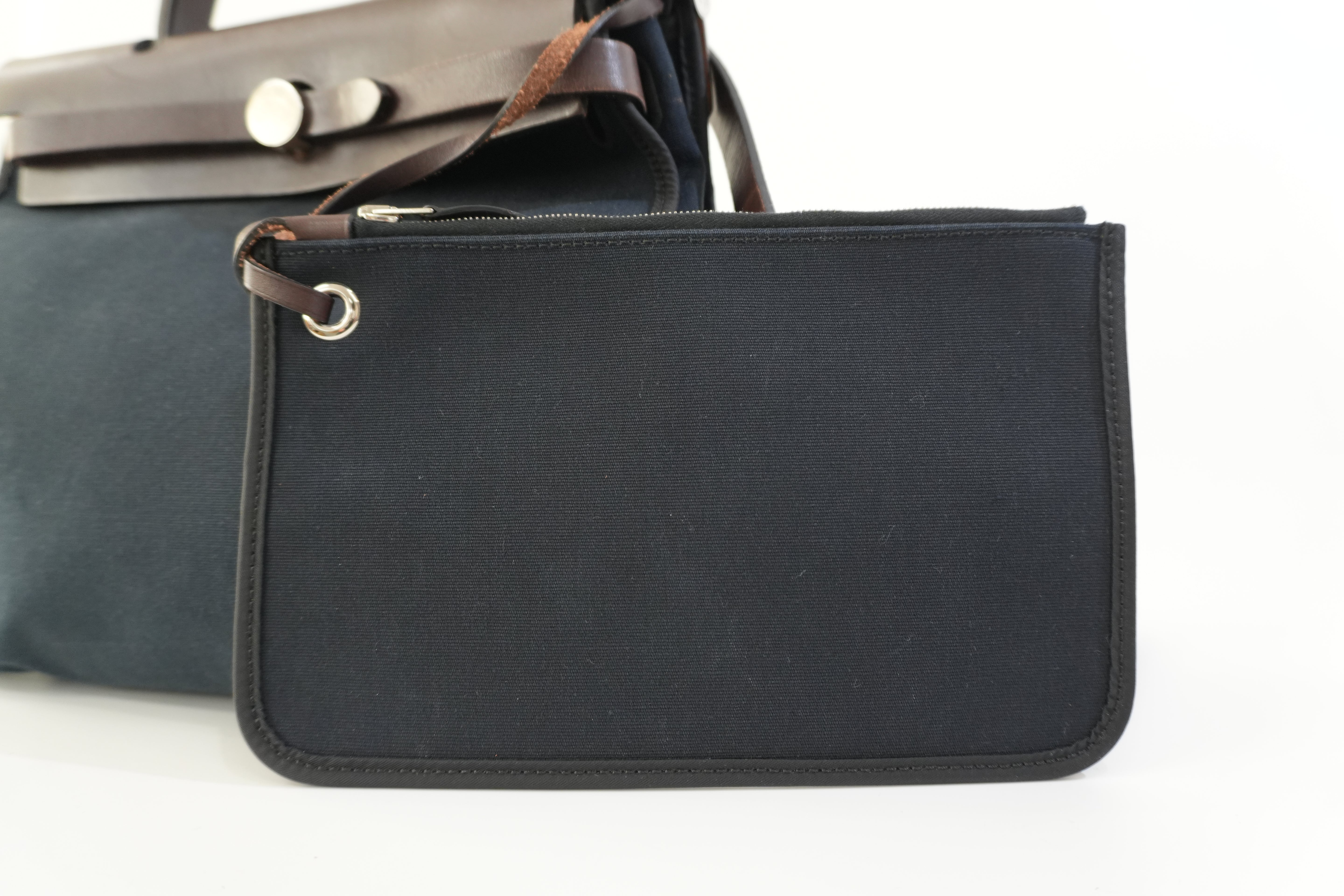 Pre-owned Hermes Canvas Herzip Tote Bag Black