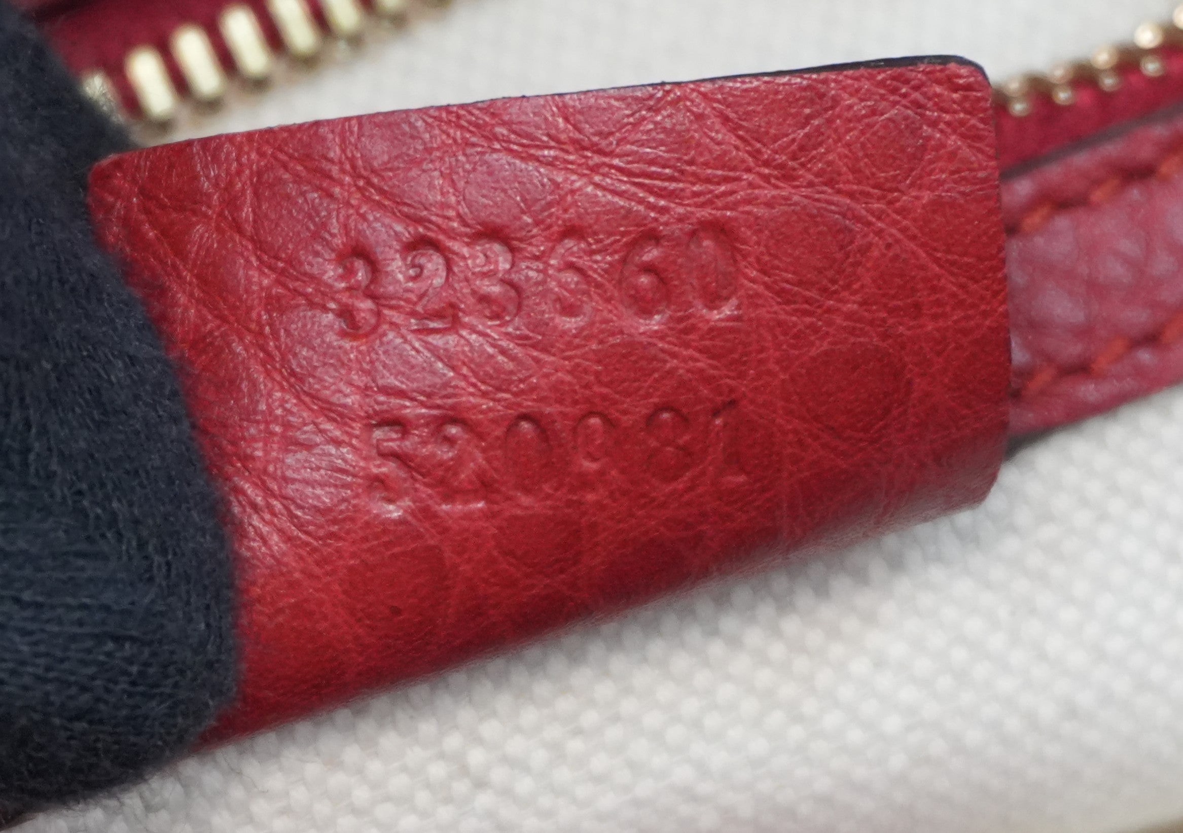 Gucci Bamboo Two Way Shoulder Bag Red Leather Used