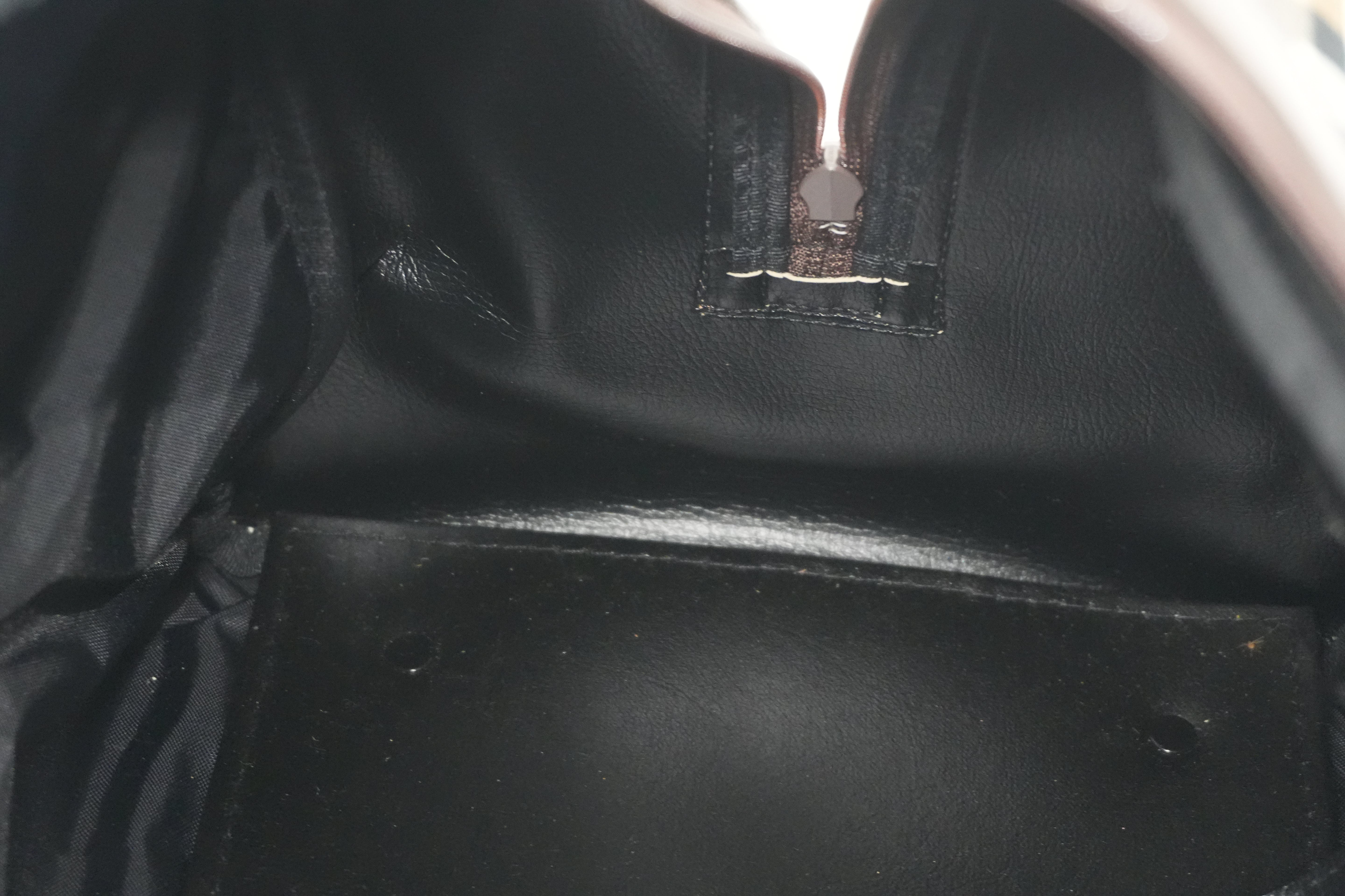 Pre-owned Burberry Haymarket Check Boston Bag