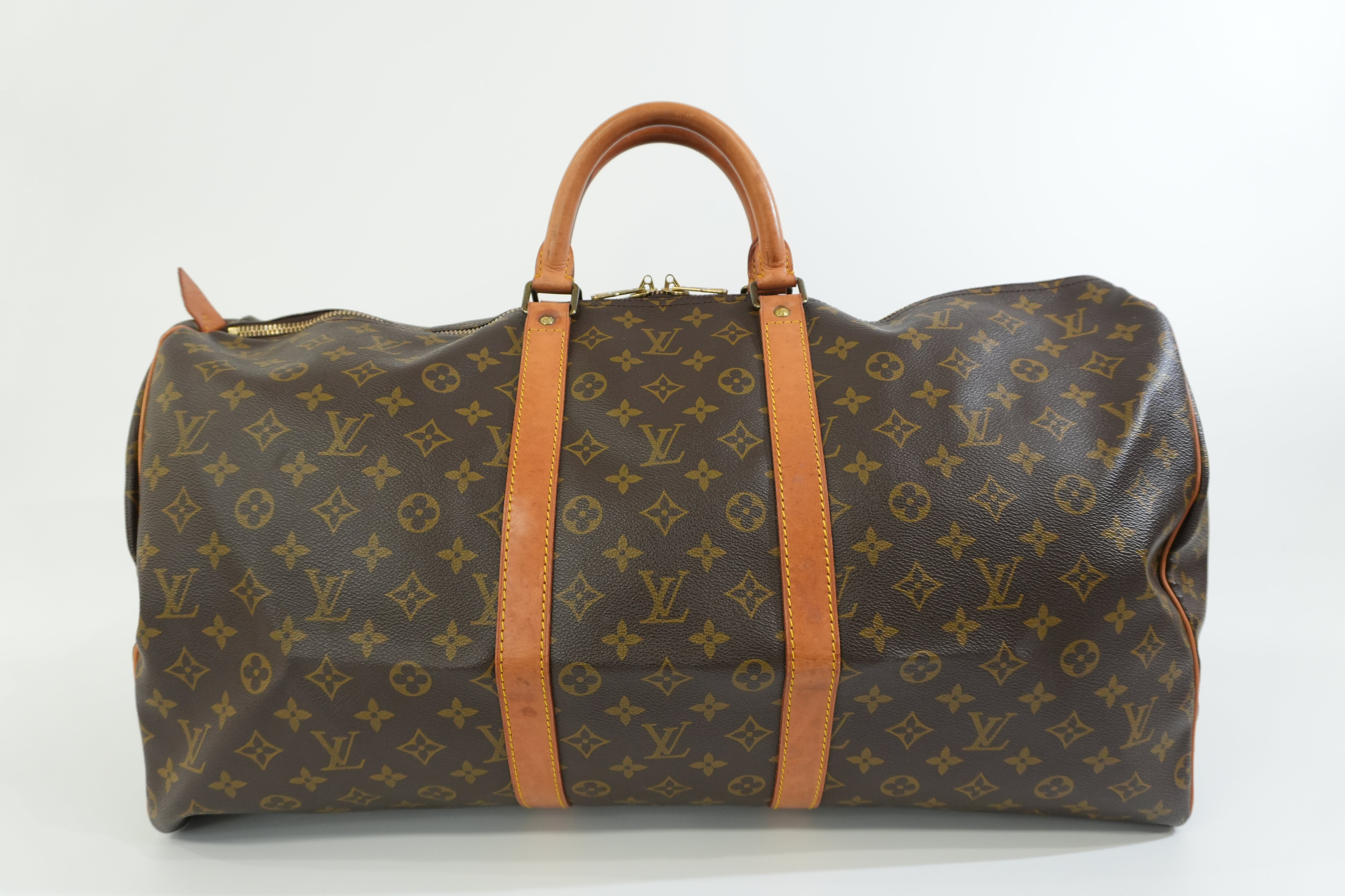 Pre-owned Louis Vuitton Monogram Keepall 55 Travel Bag