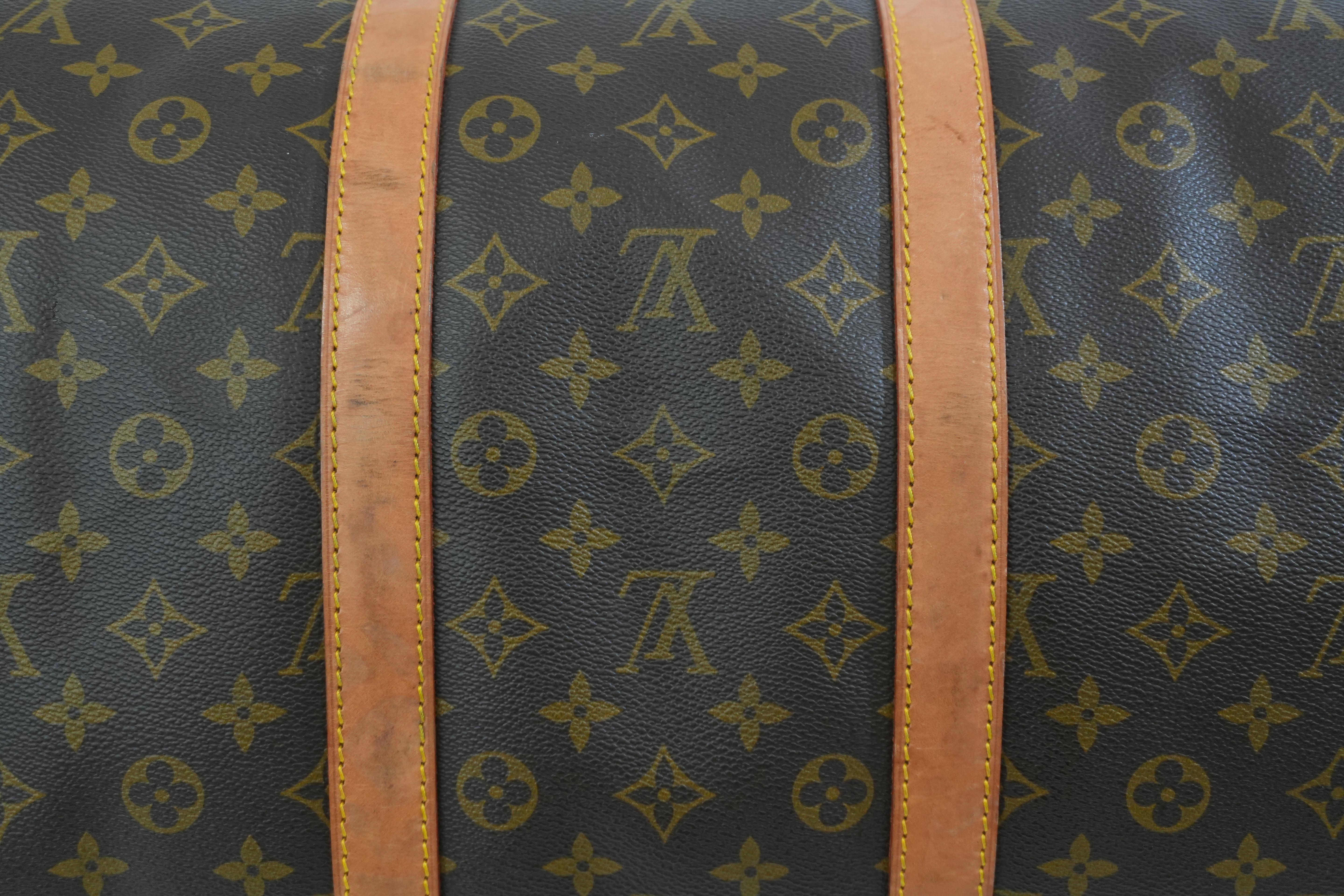 Pre-owned Louis Vuitton Monogram Keepall 55 Travel Bag