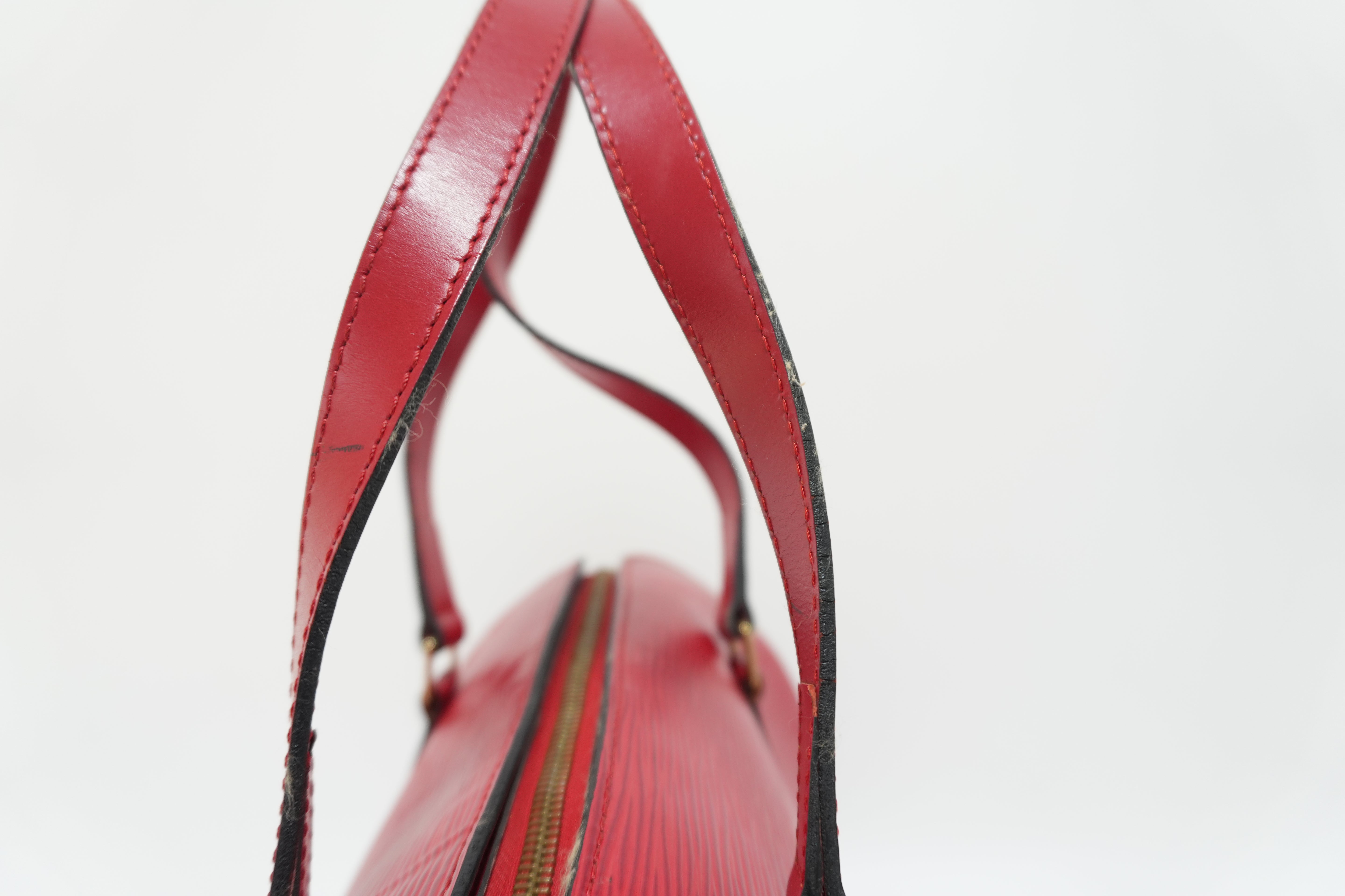 Louis Vuitton Epi Soufflot Handbag Red Used