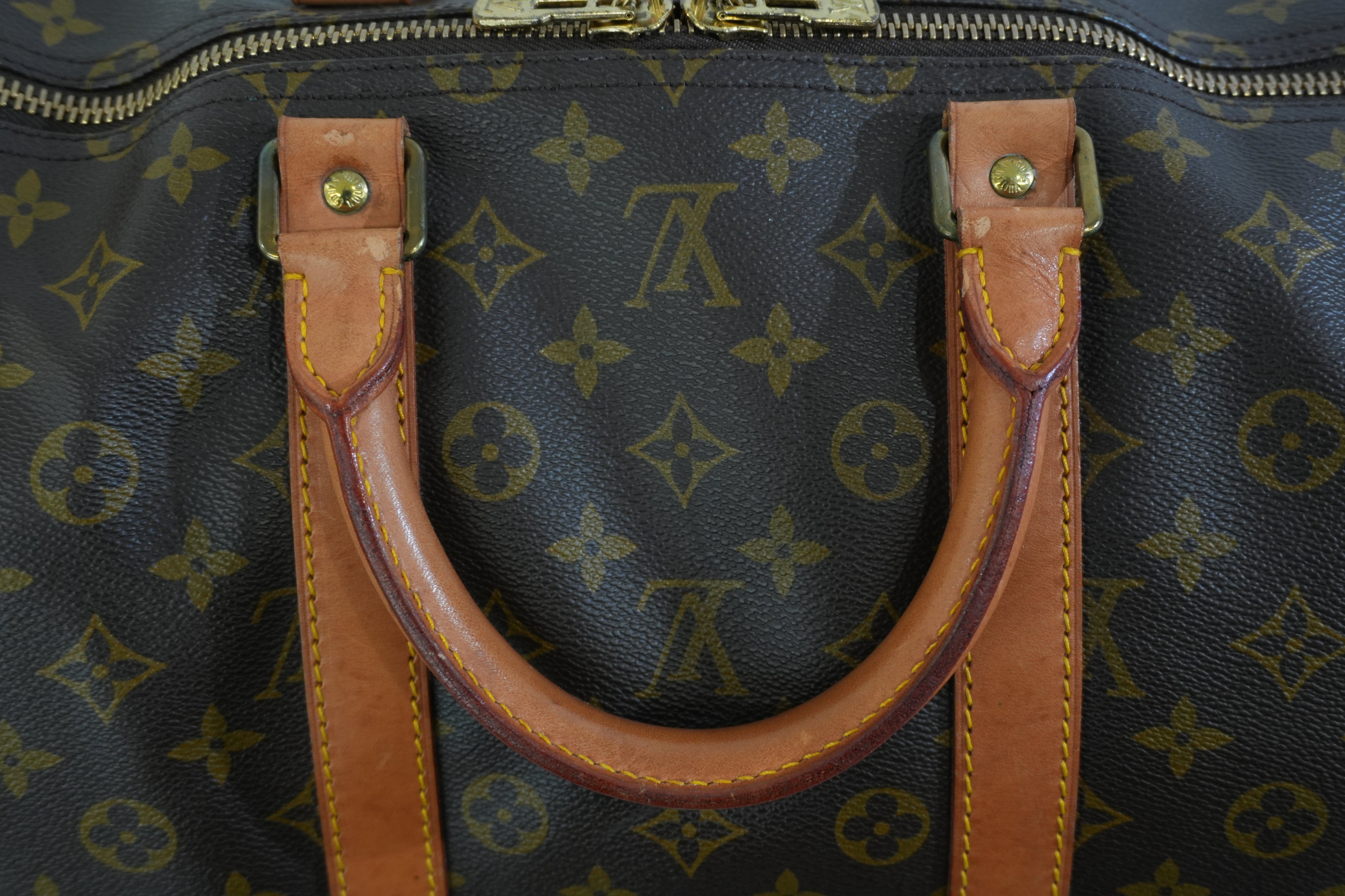 Pre-owned Louis Vuitton Monogram Keepall 55 Travel Bag