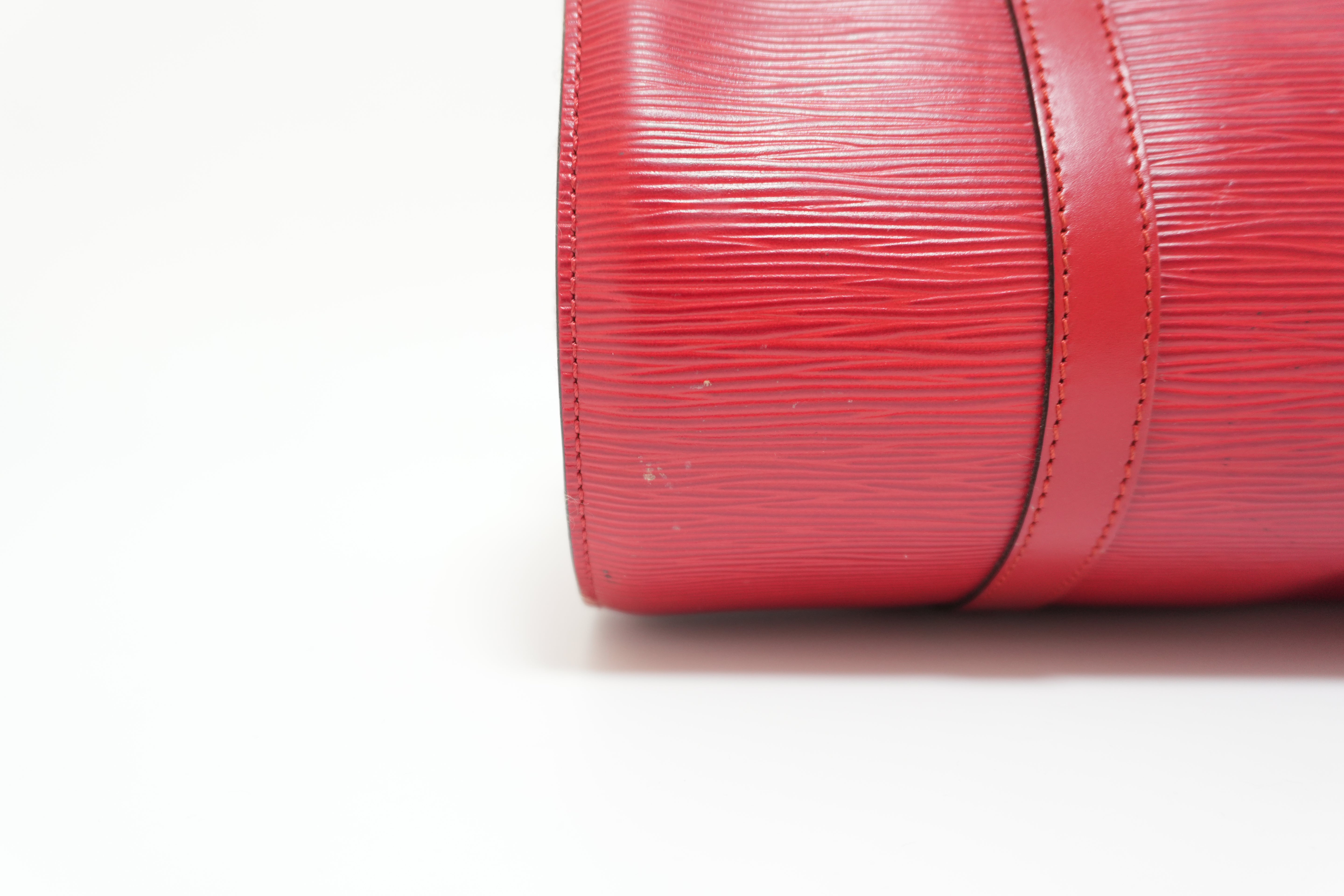 Louis Vuitton Epi Soufflot Handbag Red Used