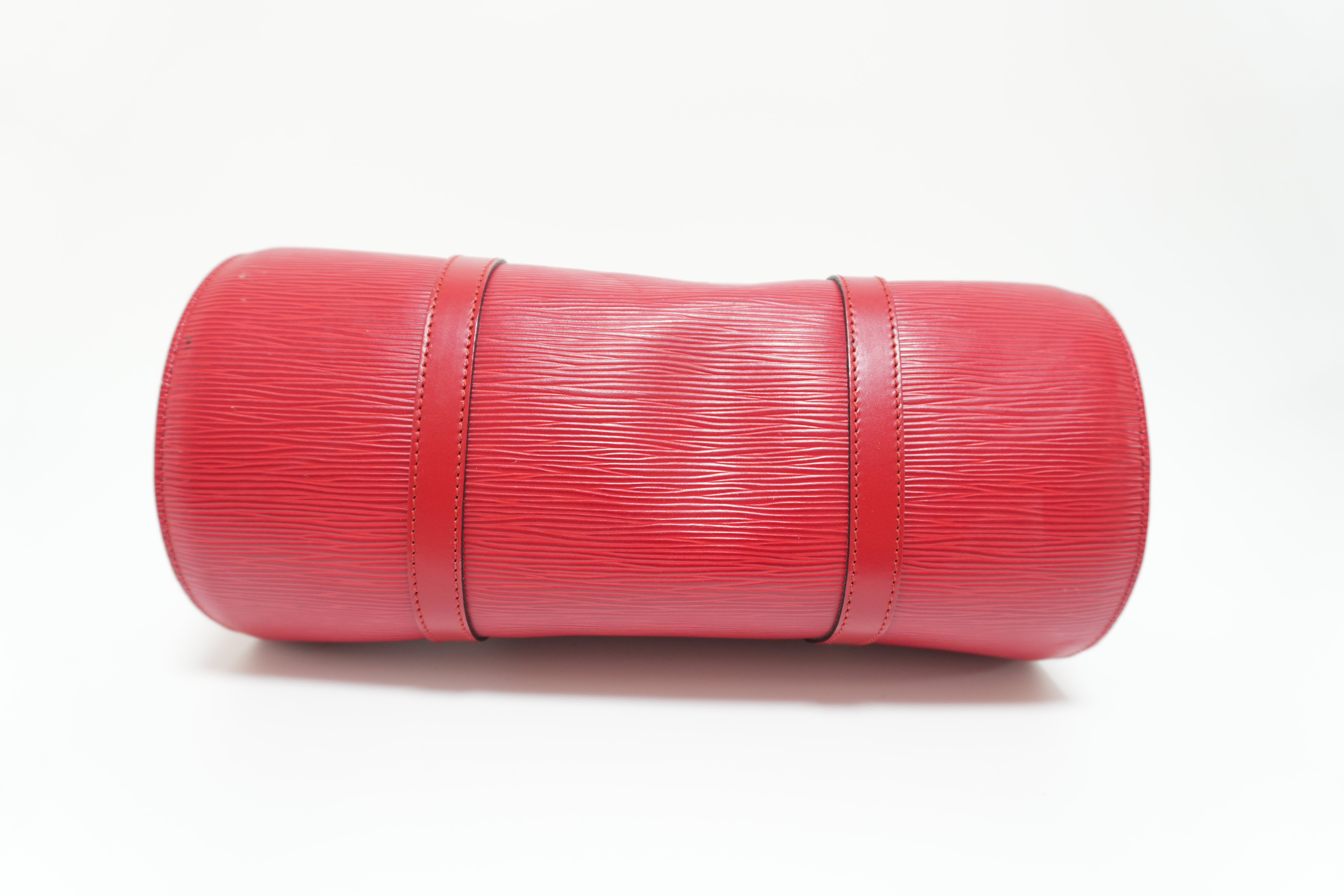 Louis Vuitton Epi Soufflot Handbag Red Used